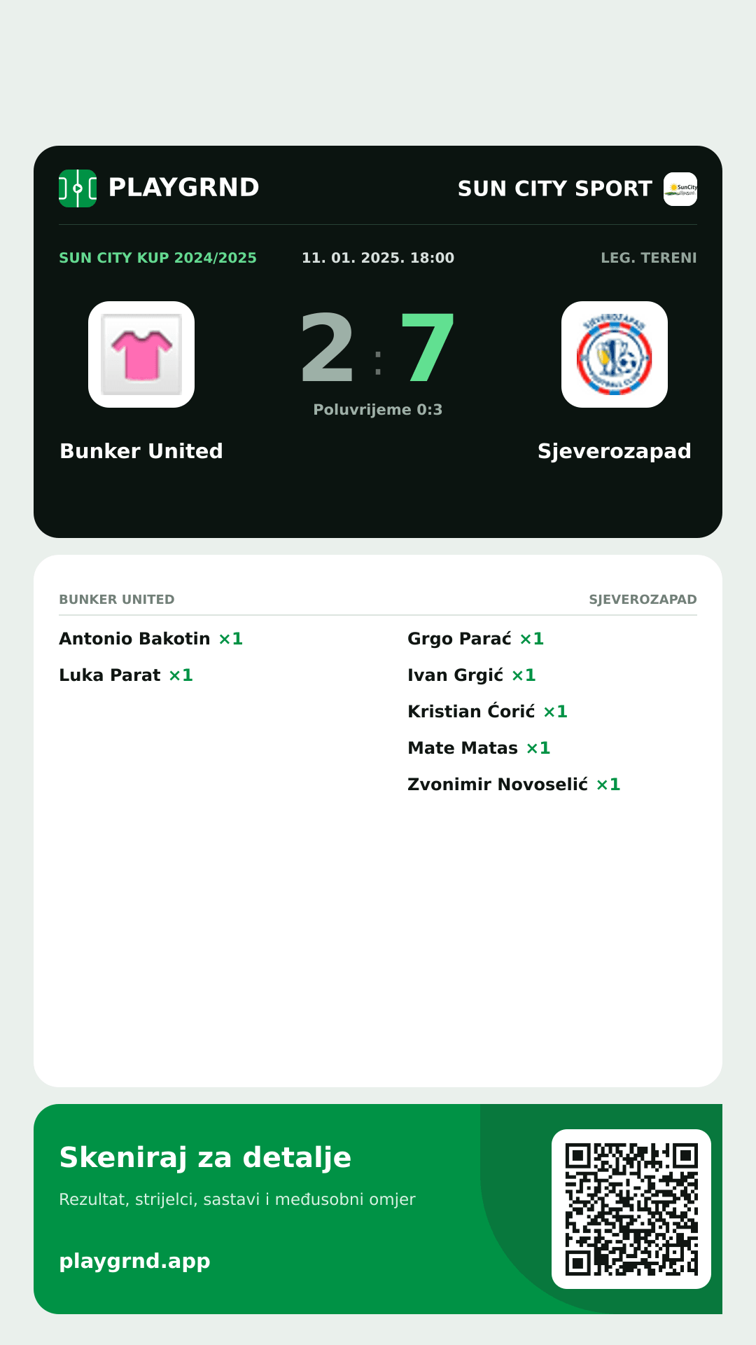 Story slika: Bunker United 2:7 Sjeverozapad
