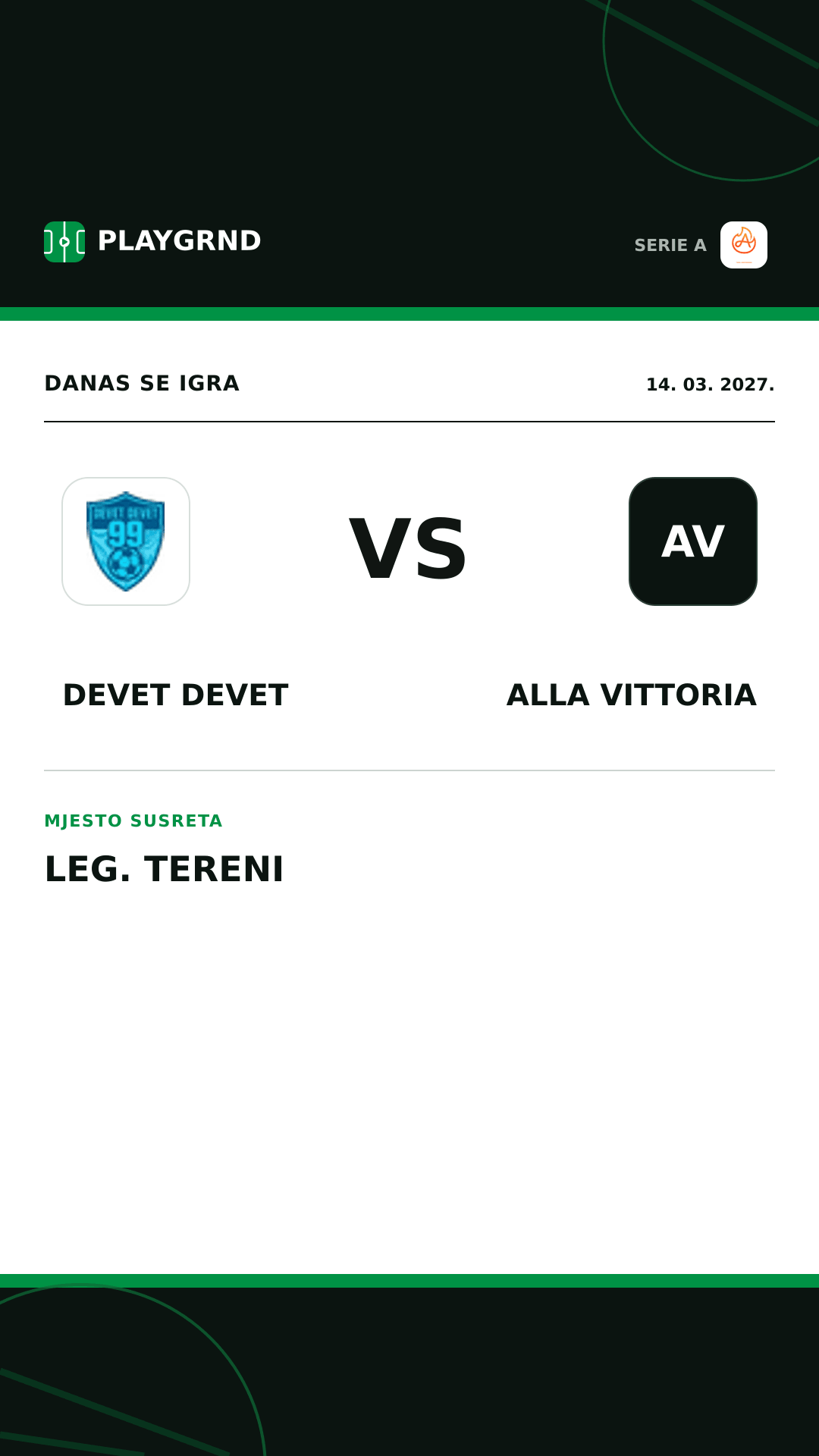 Instagram slika: Devet Devet vs Alla Vittoria