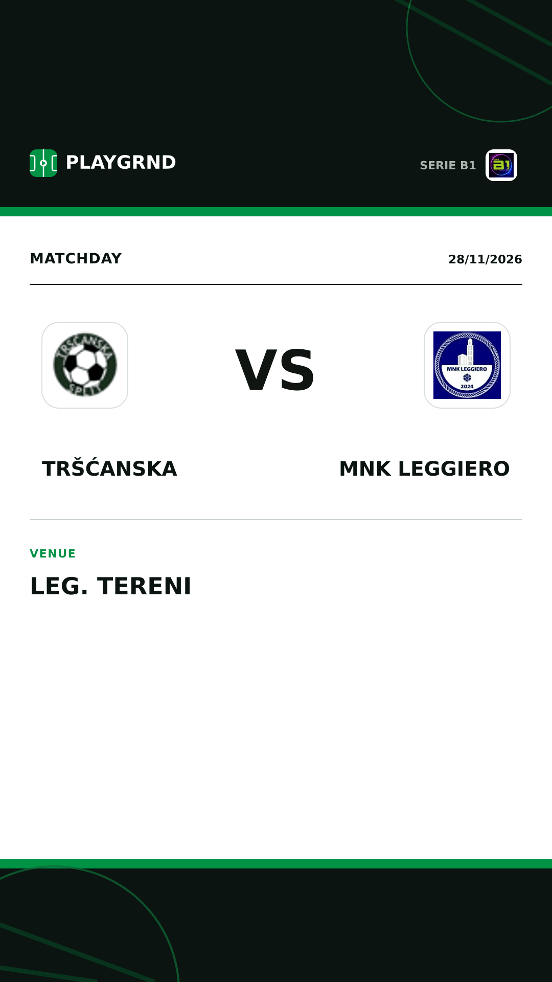 Instagram artwork: Tršćanska vs MNK Leggiero