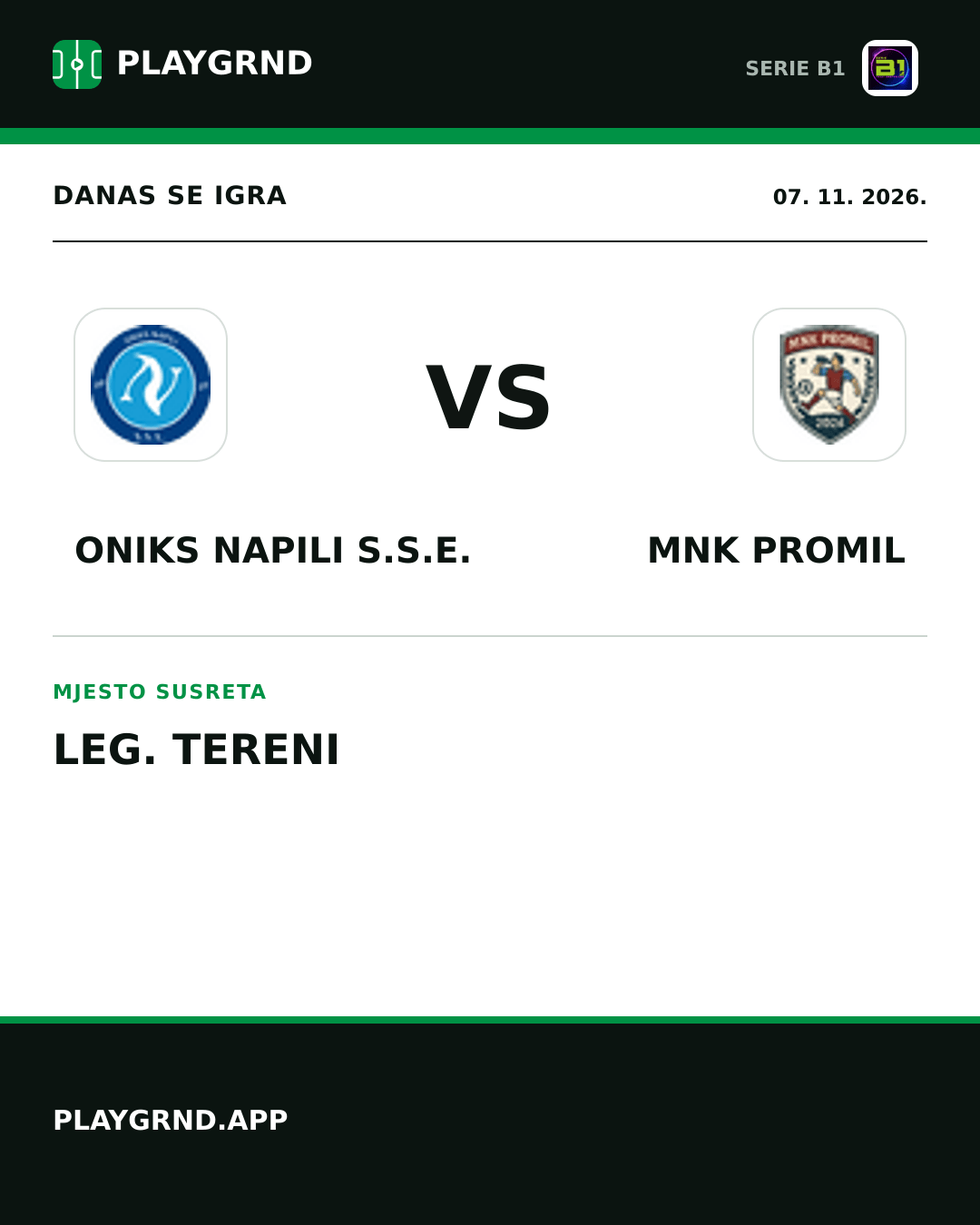 Instagram slika: Oniks Napili S.S.E. vs Mnk Promil
