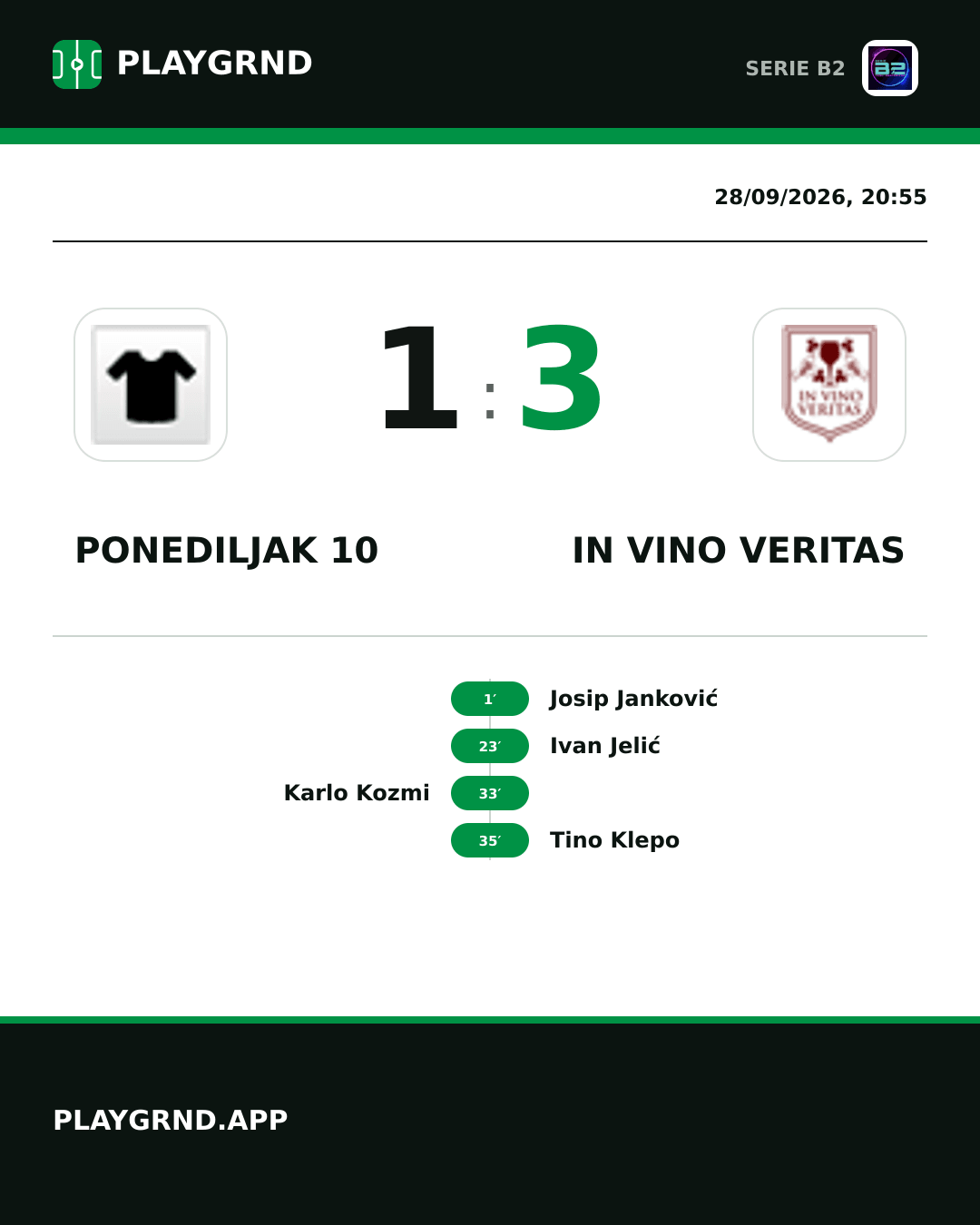 Instagram artwork: Ponediljak 10 vs IN Vino Veritas