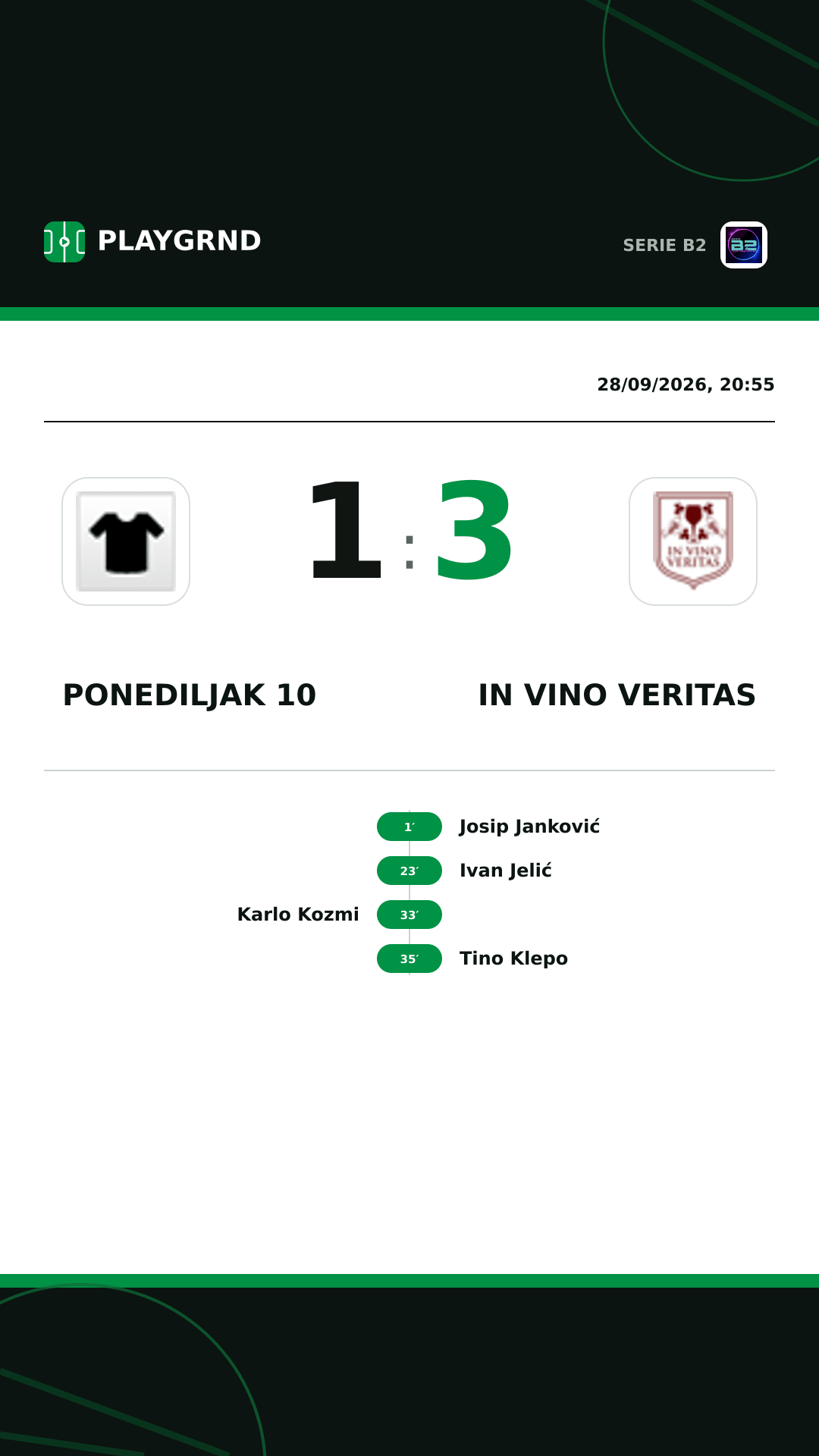 Instagram artwork: Ponediljak 10 vs IN Vino Veritas