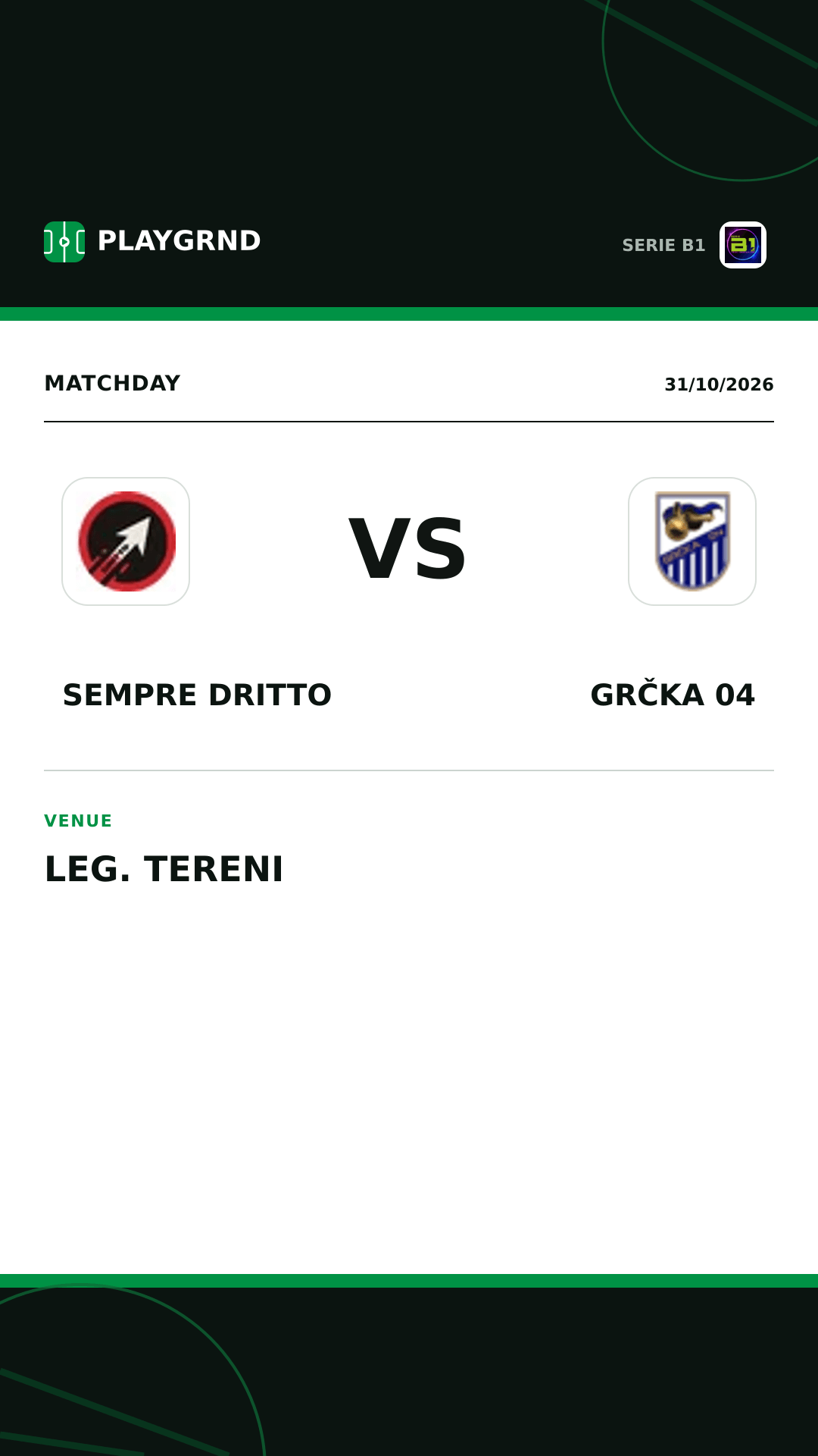 Instagram artwork: Sempre Dritto vs Grčka 04