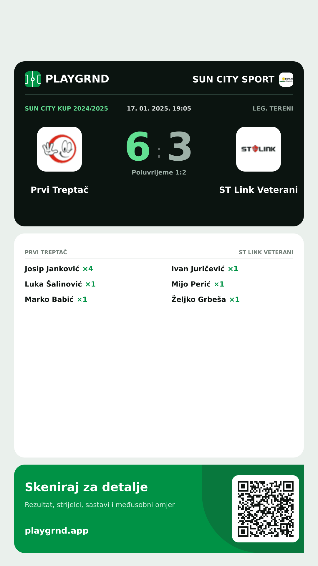 Story image: Prvi Treptač 6:3 ST Link Veterani
