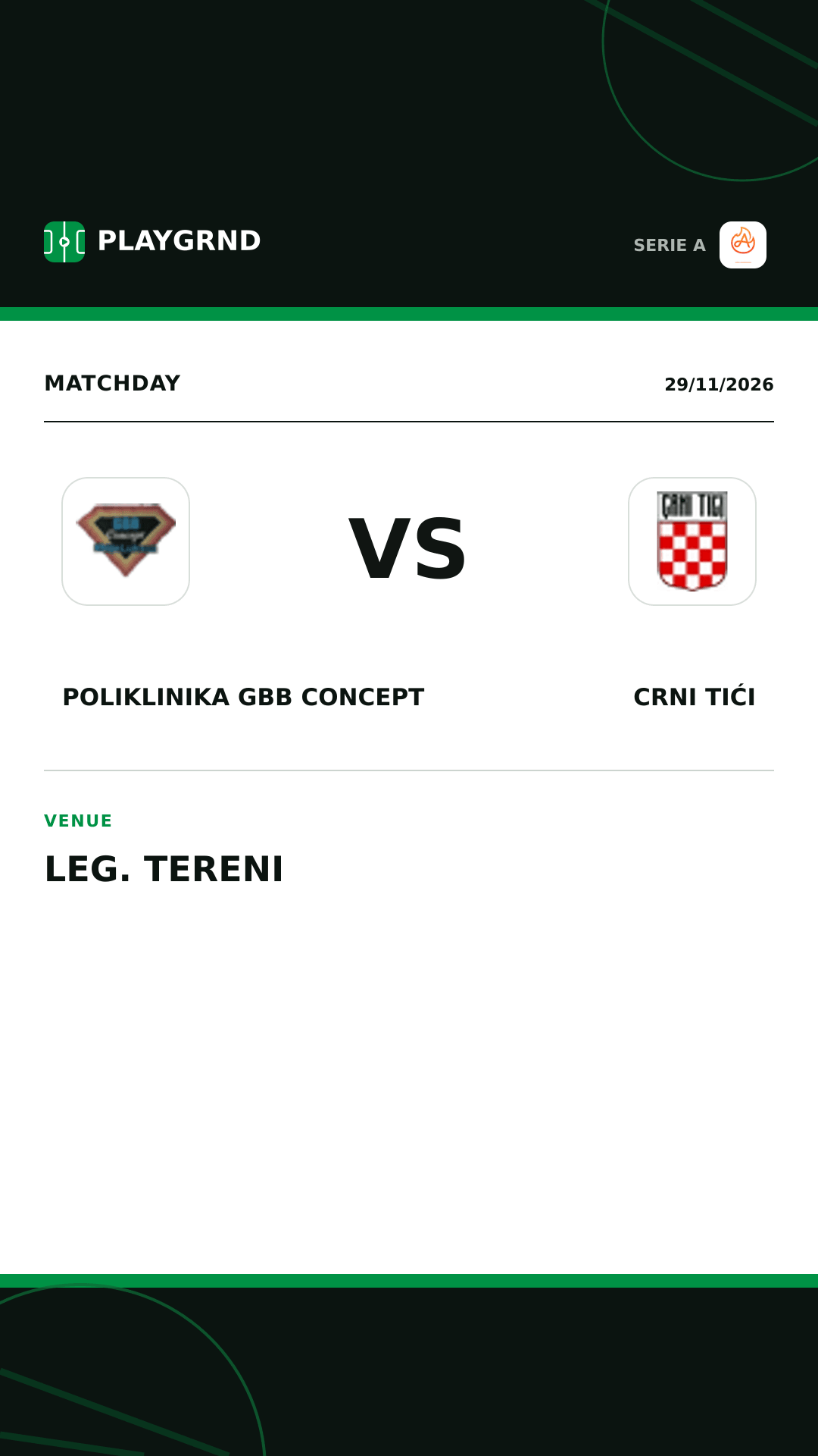 Instagram artwork: Poliklinika Gbb Concept vs Crni Tići
