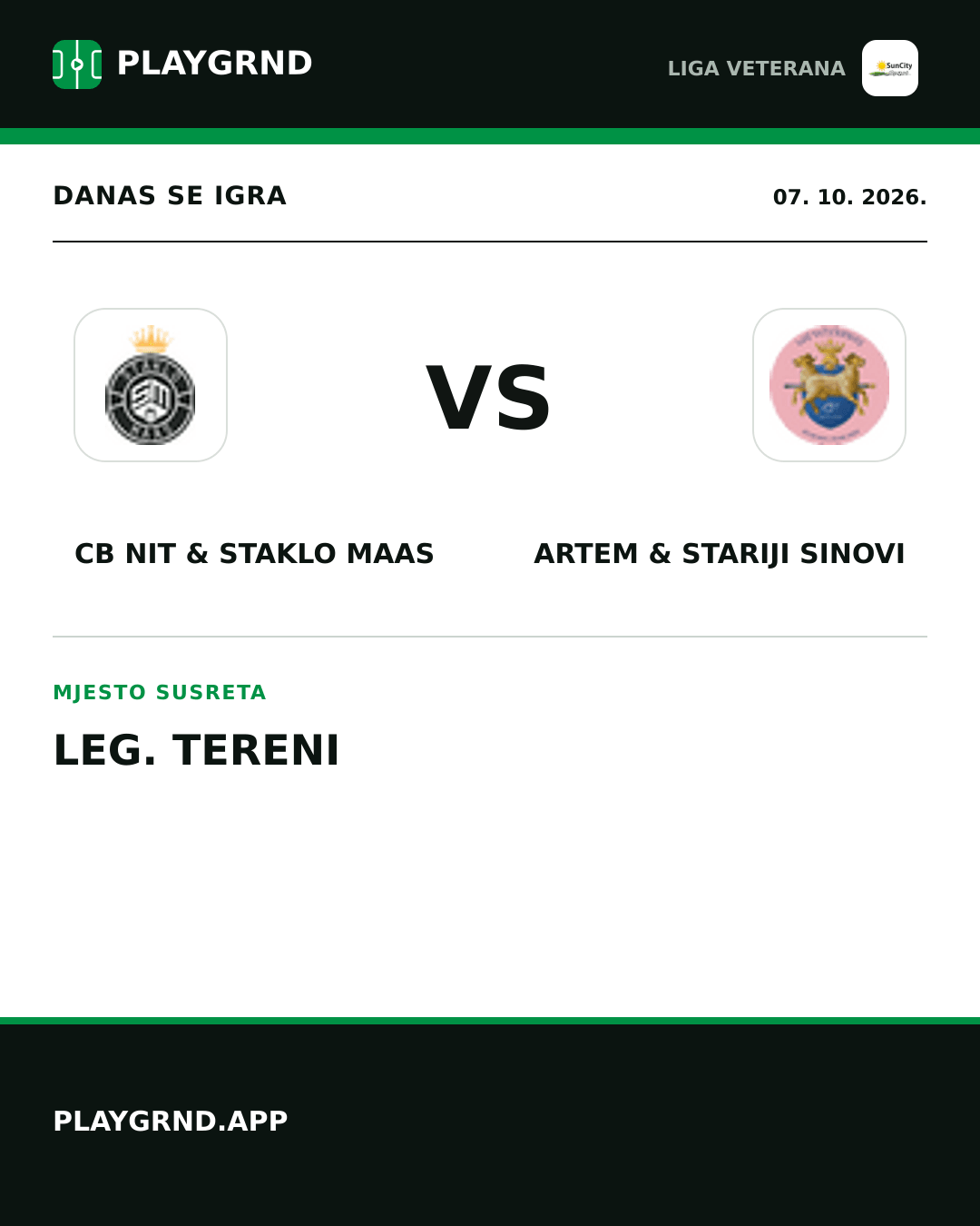Instagram slika: CB Nit & Staklo Maas vs Artem & Stariji Sinovi