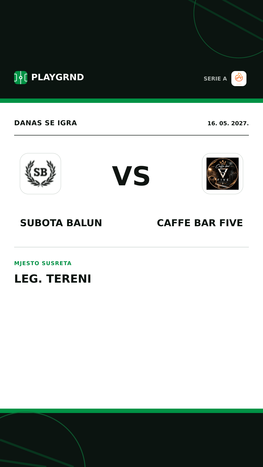 Instagram slika: Subota Balun vs Caffe Bar Five