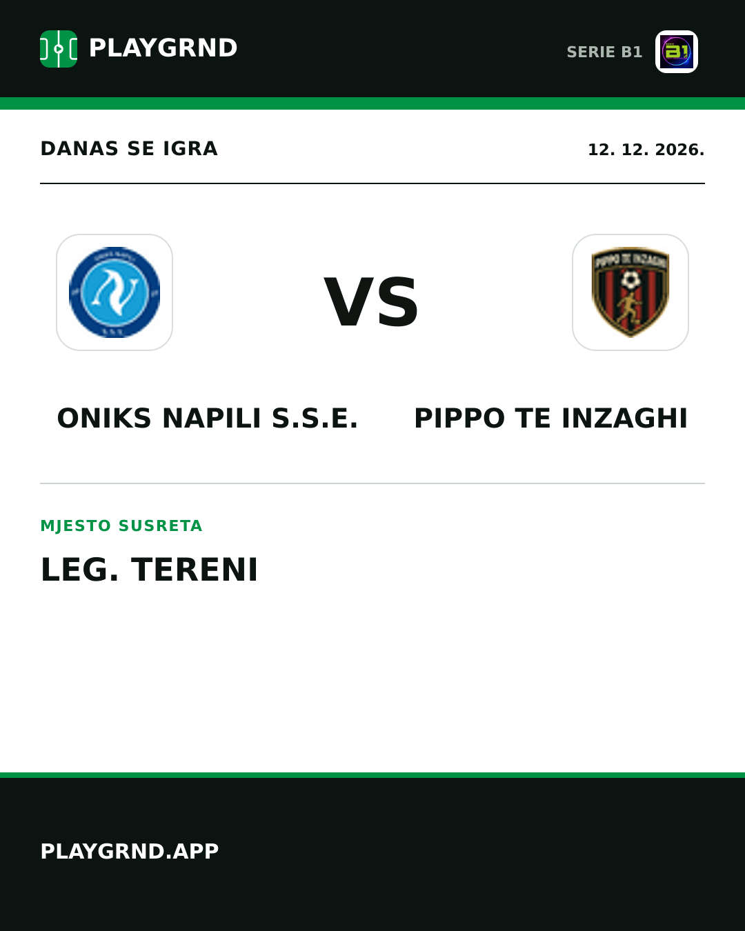 Instagram slika: Oniks Napili S.S.E. vs Pippo TE Inzaghi