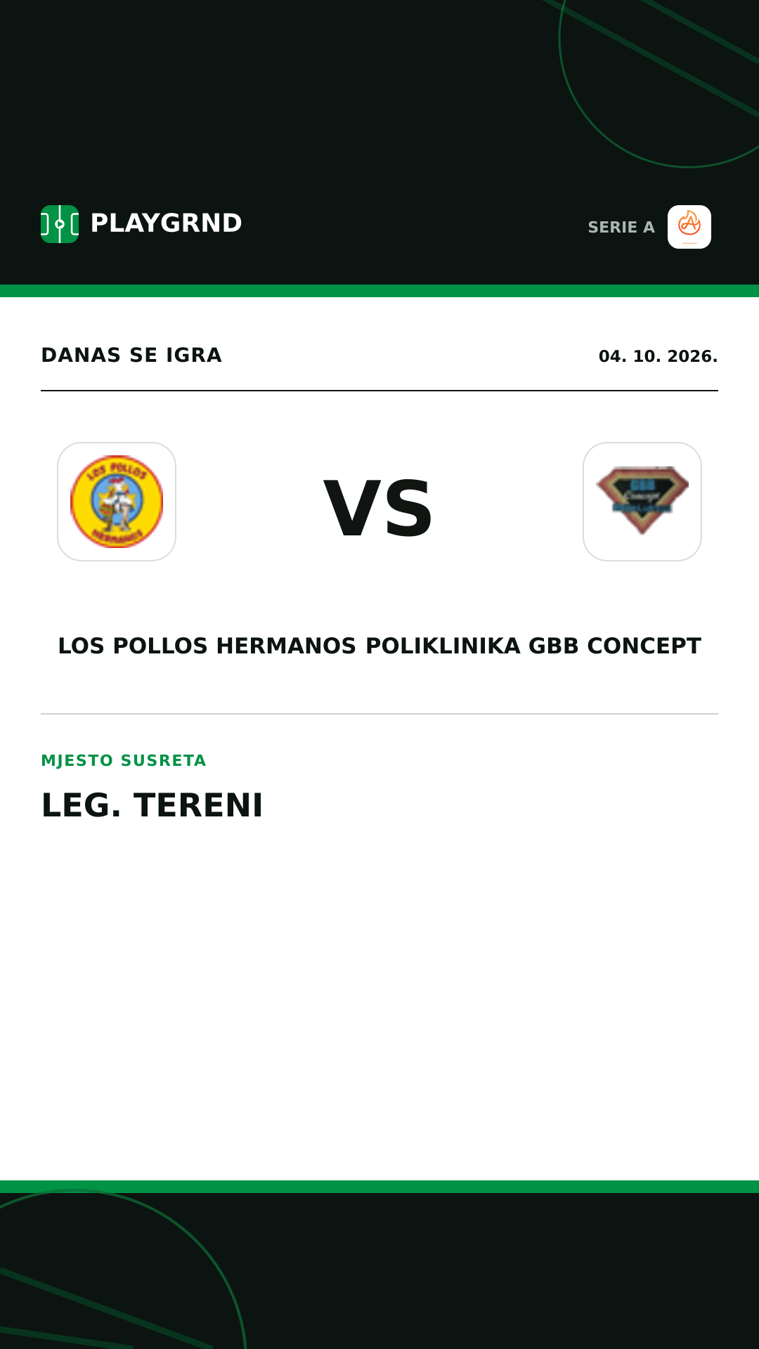 Instagram slika: Los Pollos Hermanos vs Poliklinika Gbb Concept