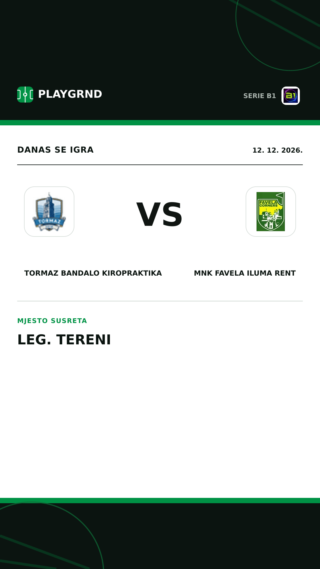 Instagram slika: Tormaz Bandalo Kiropraktika vs MNK Favela Iluma Rent