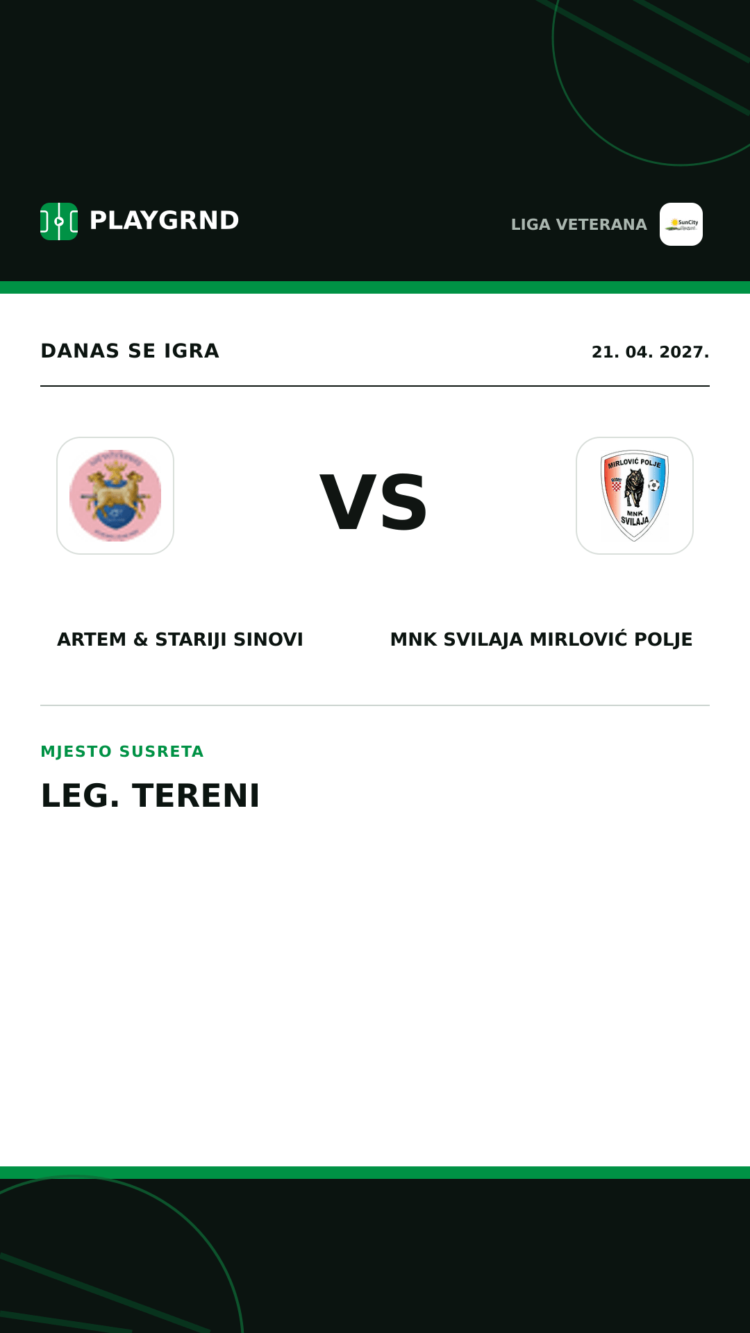 Instagram slika: Artem & Stariji Sinovi vs MNK Svilaja Mirlović Polje