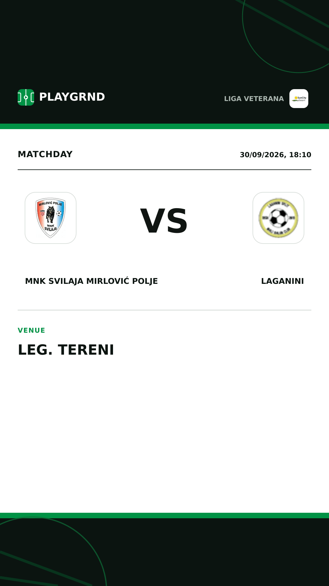 Instagram artwork: MNK Svilaja Mirlović Polje vs Laganini