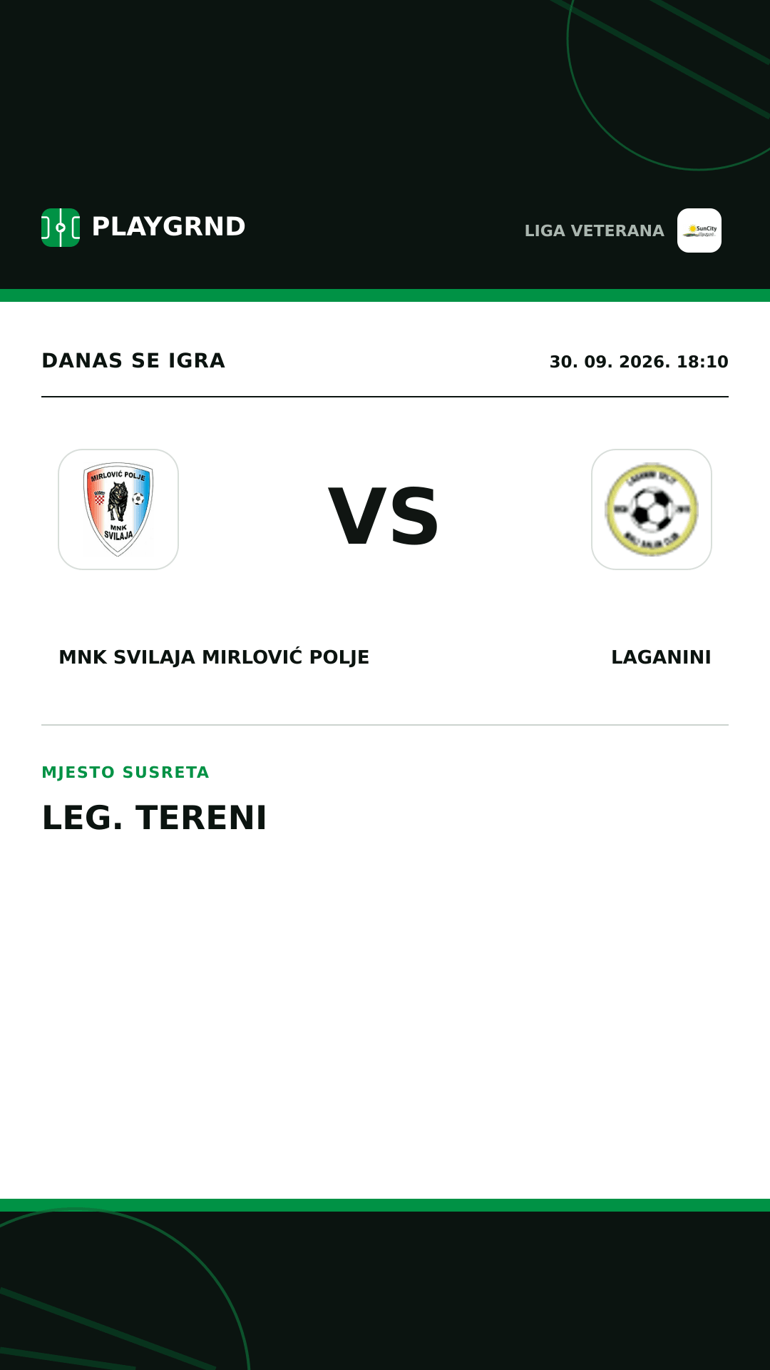 Instagram slika: MNK Svilaja Mirlović Polje vs Laganini