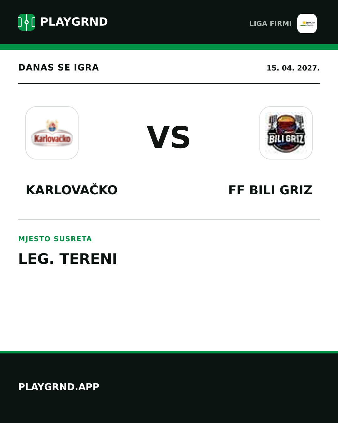 Instagram slika: Karlovačko vs FF Bili Griz
