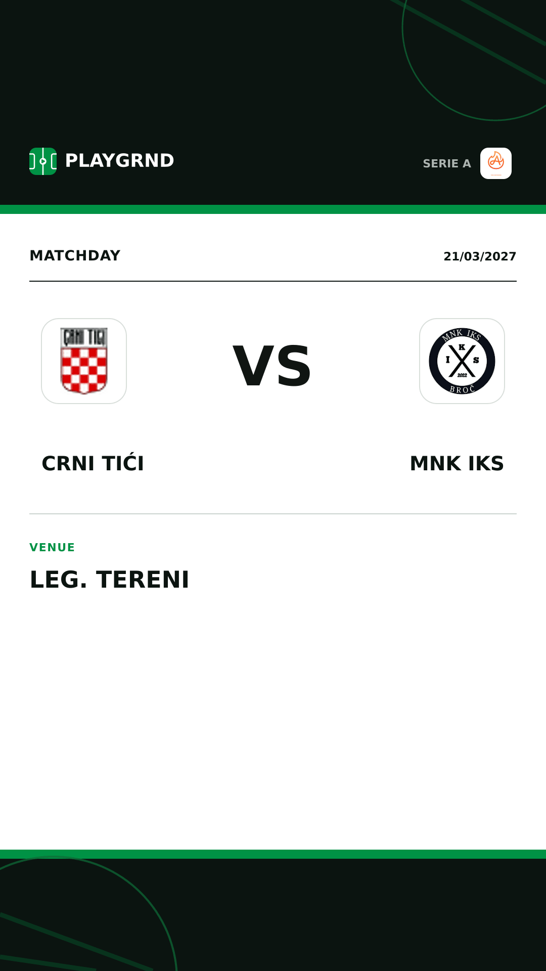 Instagram artwork: Crni Tići vs MNK IKS
