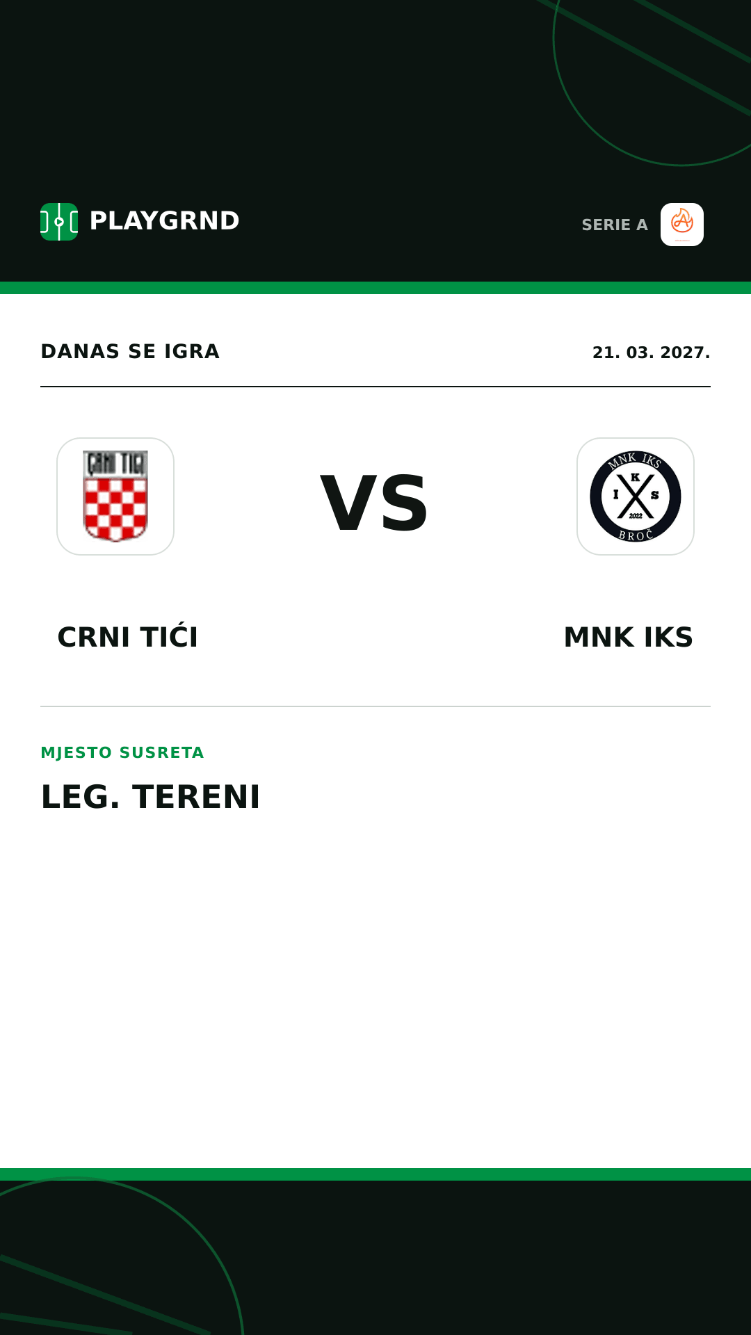 Instagram slika: Crni Tići vs MNK IKS