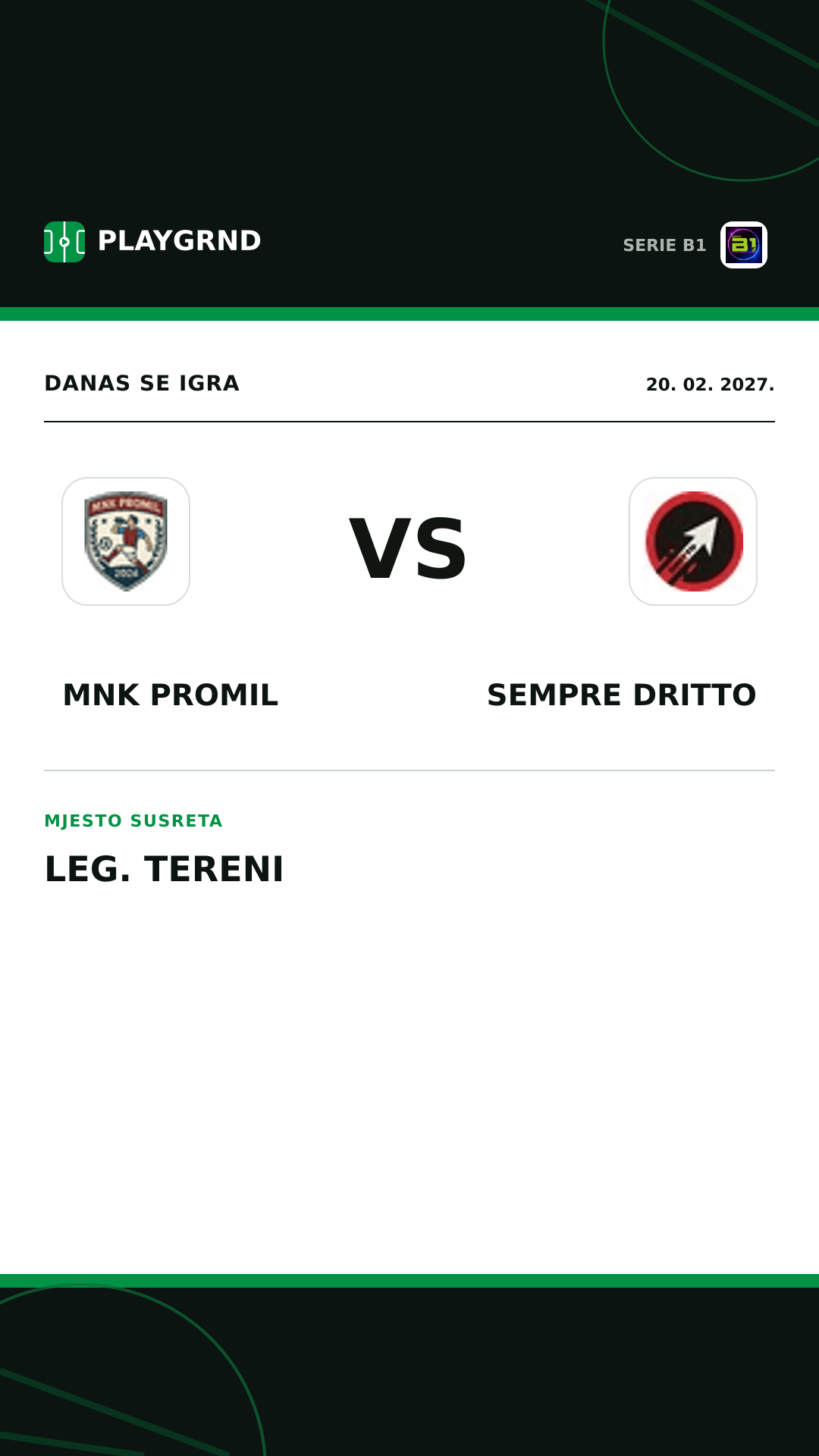 Instagram slika: Mnk Promil vs Sempre Dritto