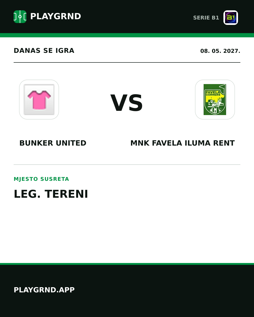 Instagram slika: Bunker United vs MNK Favela Iluma Rent