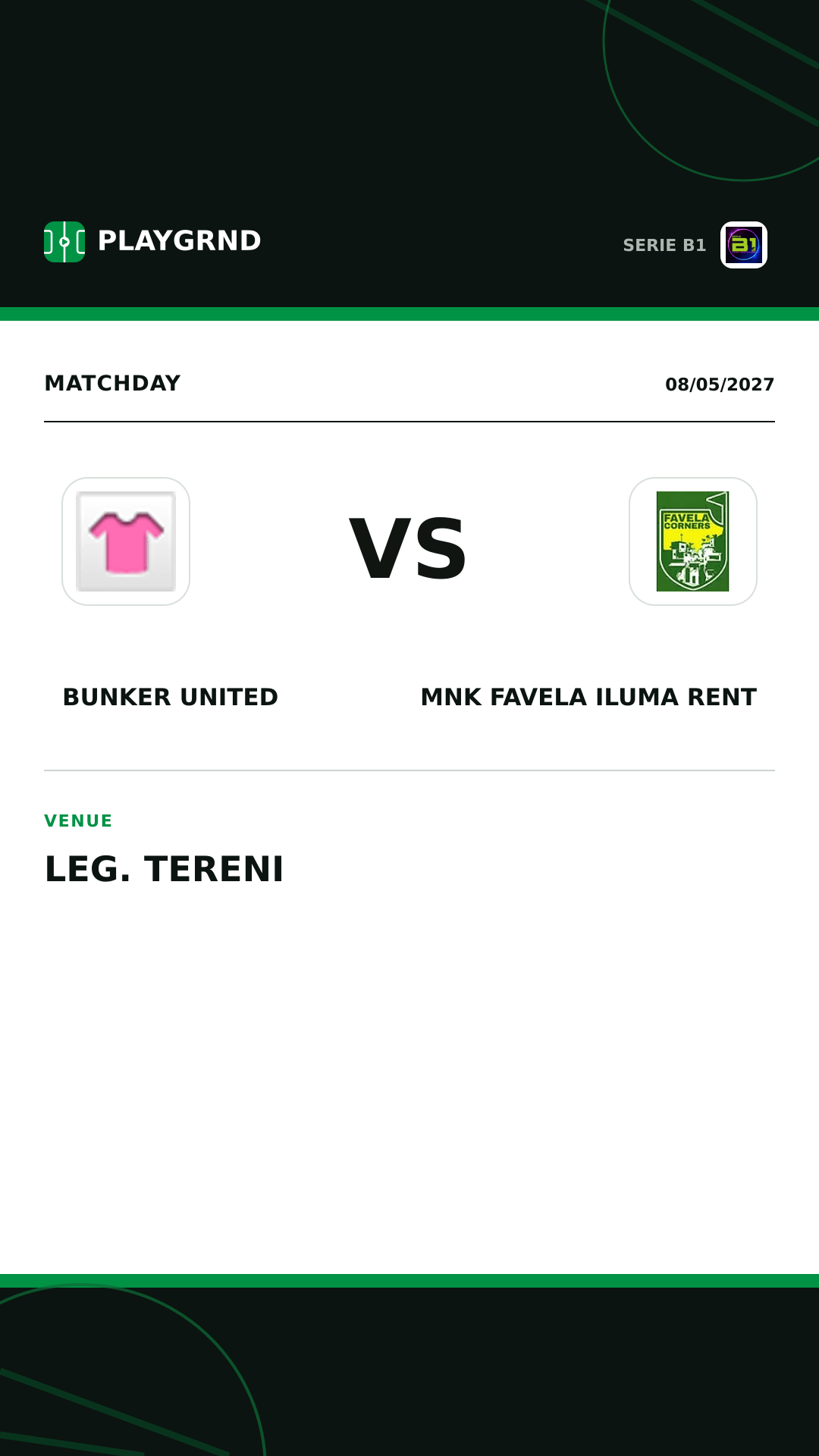 Instagram artwork: Bunker United vs MNK Favela Iluma Rent
