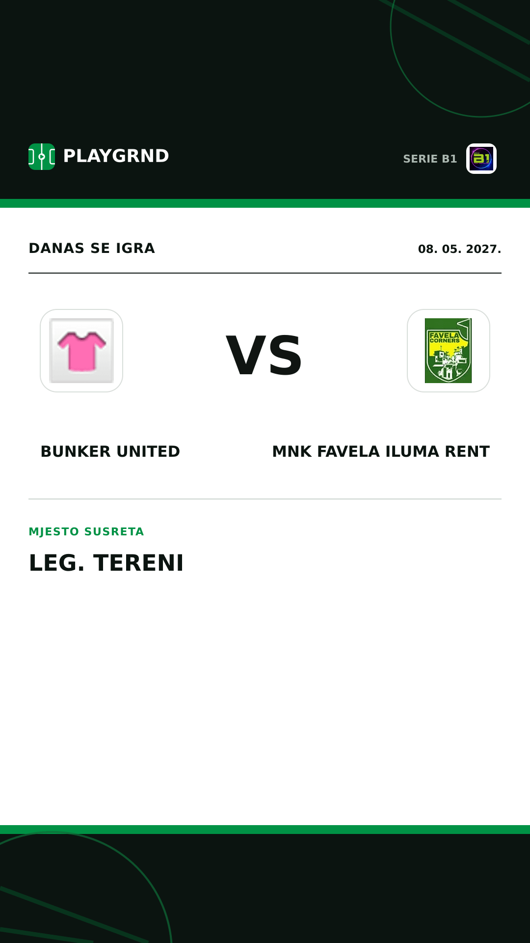 Instagram slika: Bunker United vs MNK Favela Iluma Rent