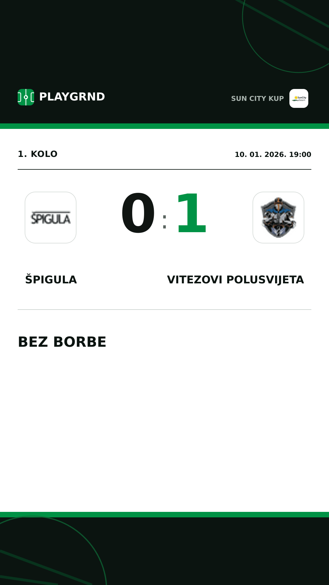 Instagram slika: Špigula 0:1 Vitezovi Polusvijeta
