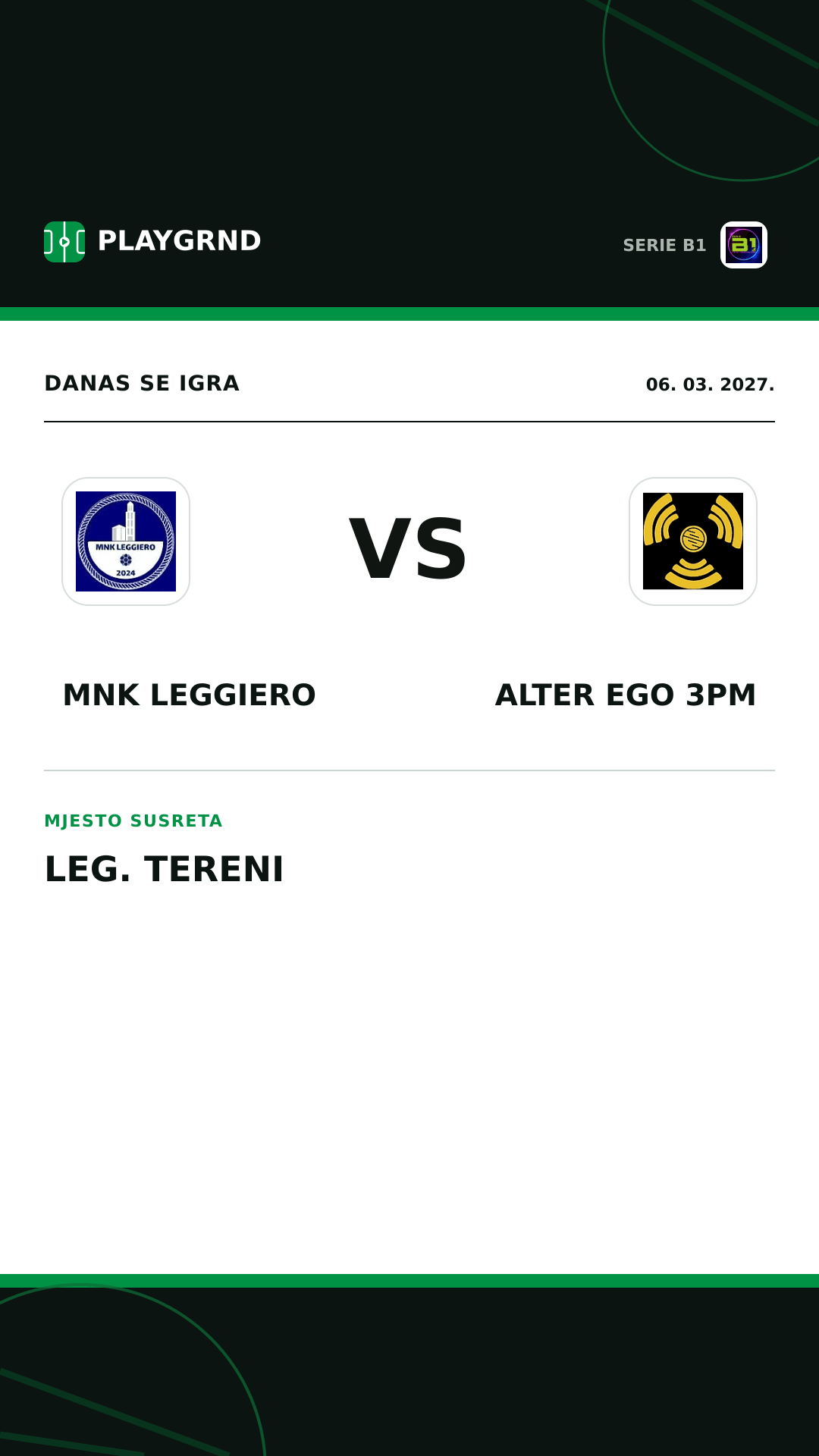 Instagram slika: MNK Leggiero vs Alter Ego 3PM