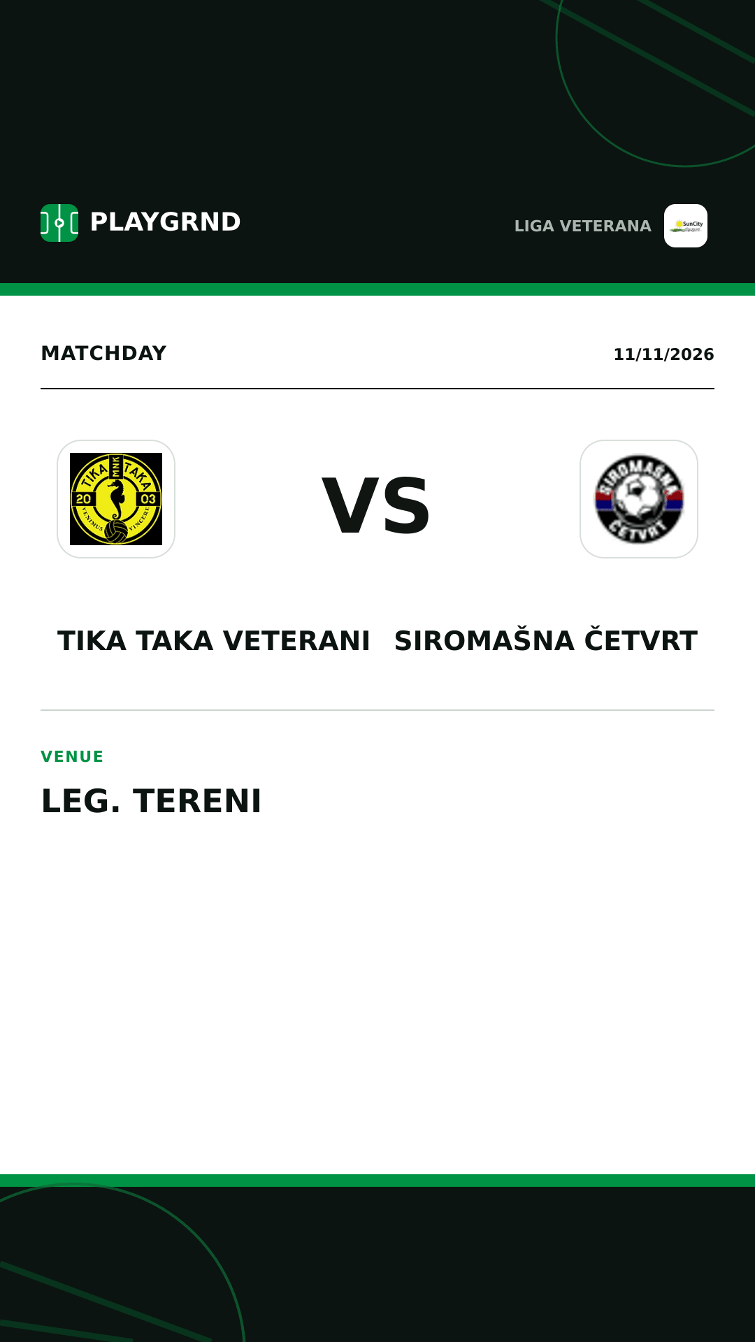 Instagram artwork: Tika Taka Veterani vs Siromašna Četvrt