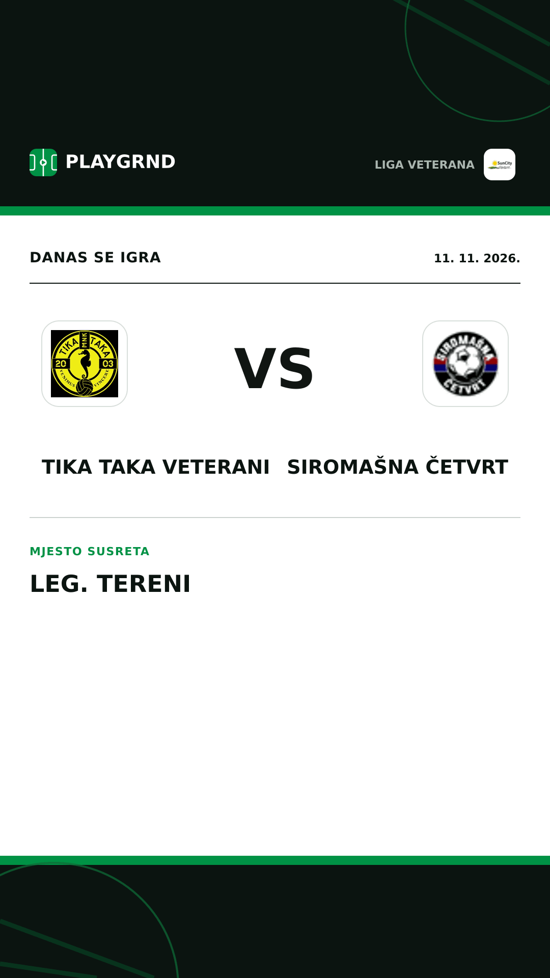 Instagram slika: Tika Taka Veterani vs Siromašna Četvrt