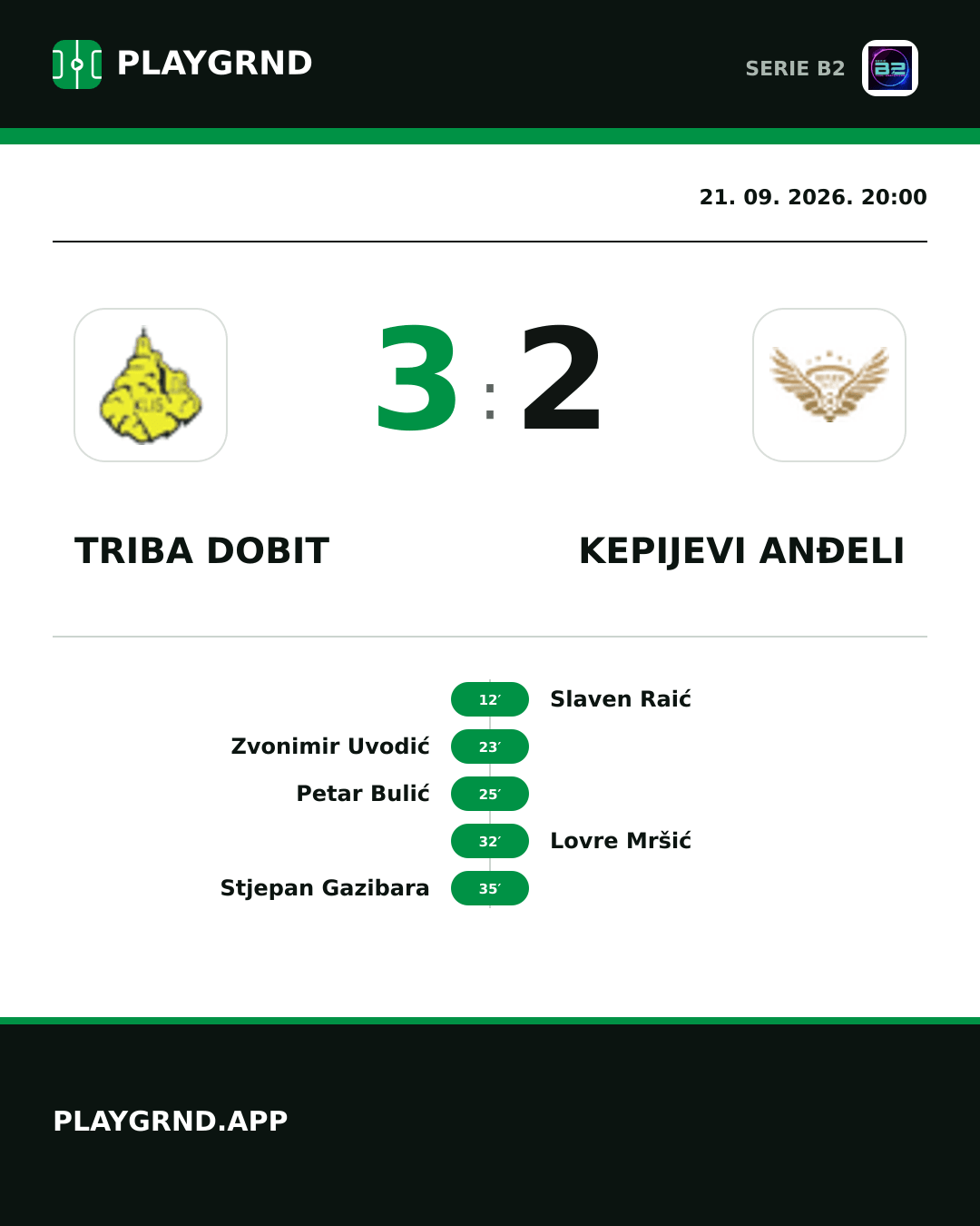 Instagram slika: Triba Dobit 3:2 Kepijevi Anđeli
