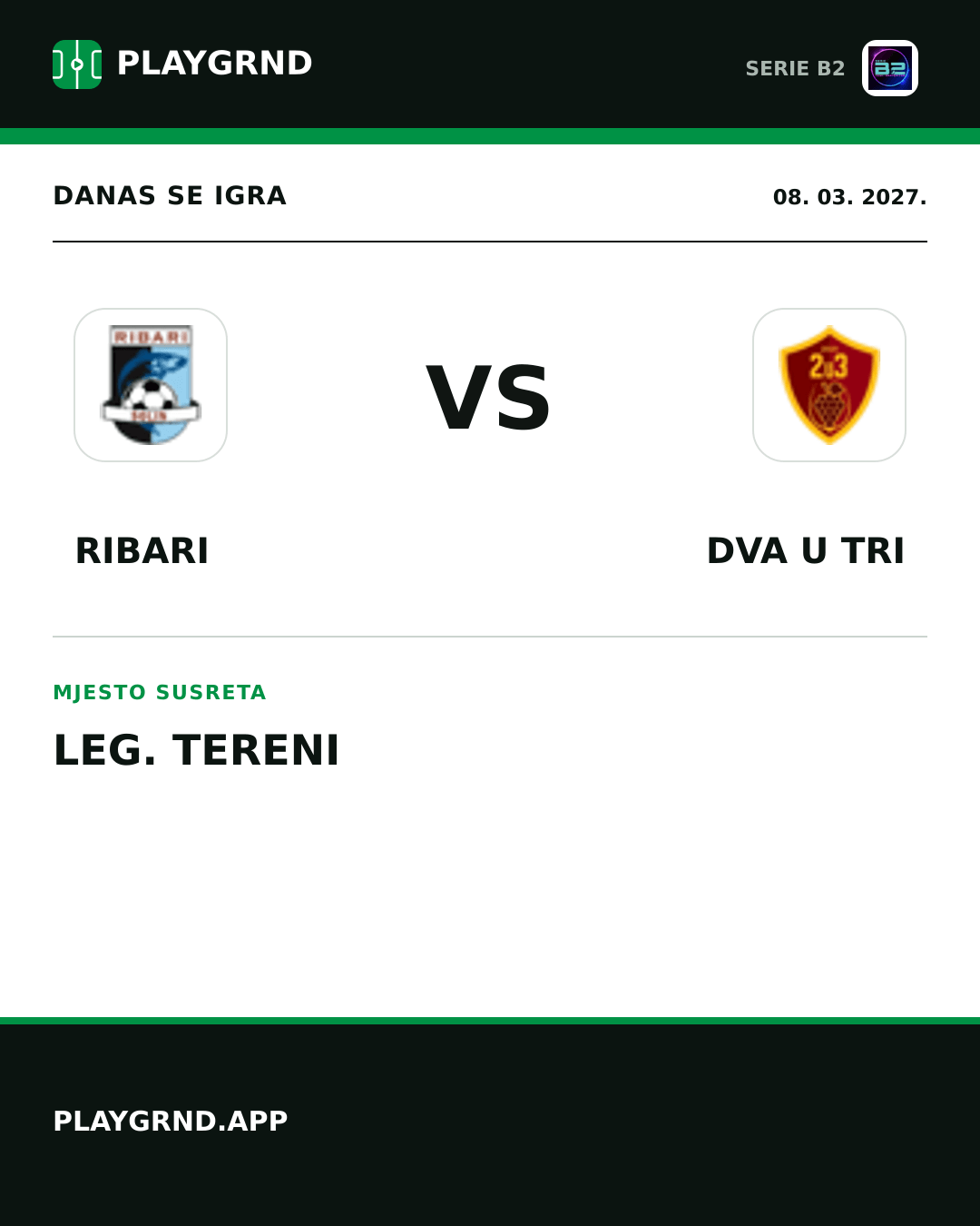 Instagram slika: Ribari vs Dva U Tri
