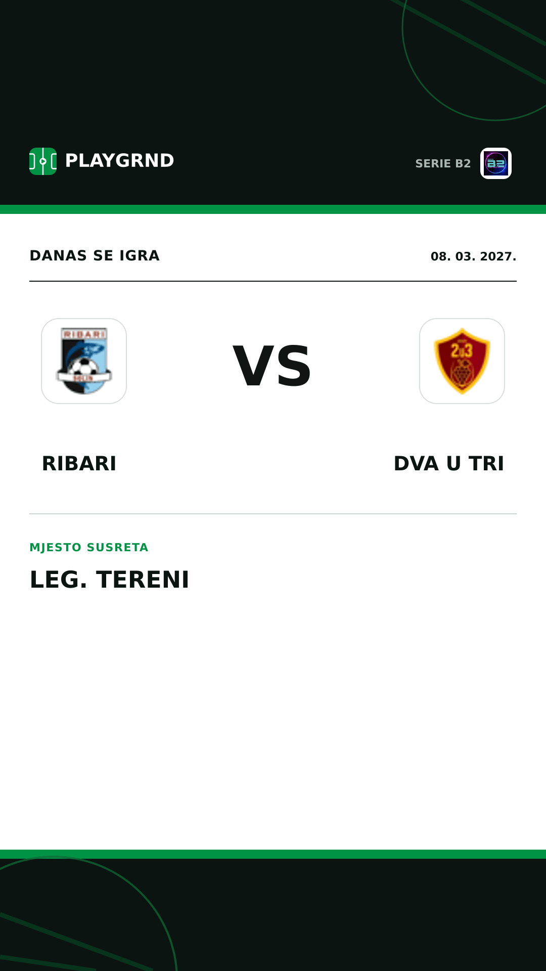 Instagram slika: Ribari vs Dva U Tri