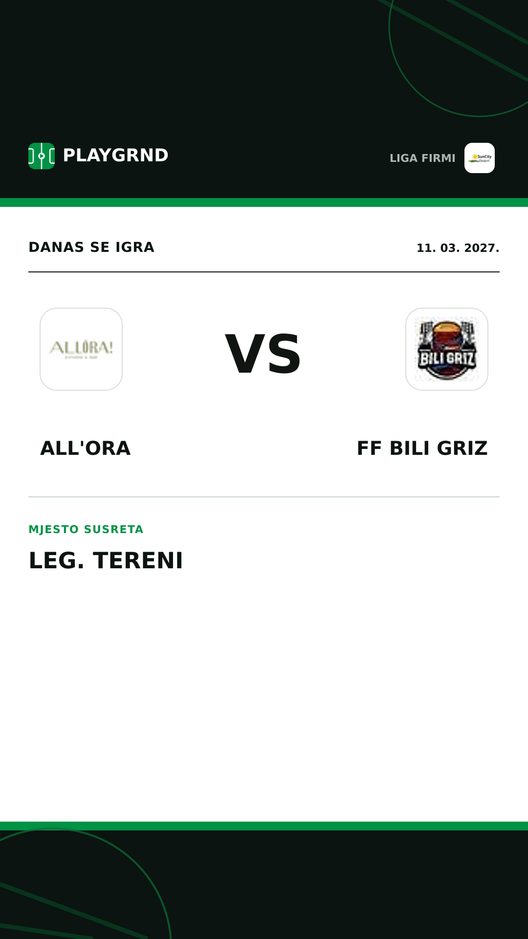 Instagram slika: All'Ora vs FF Bili Griz