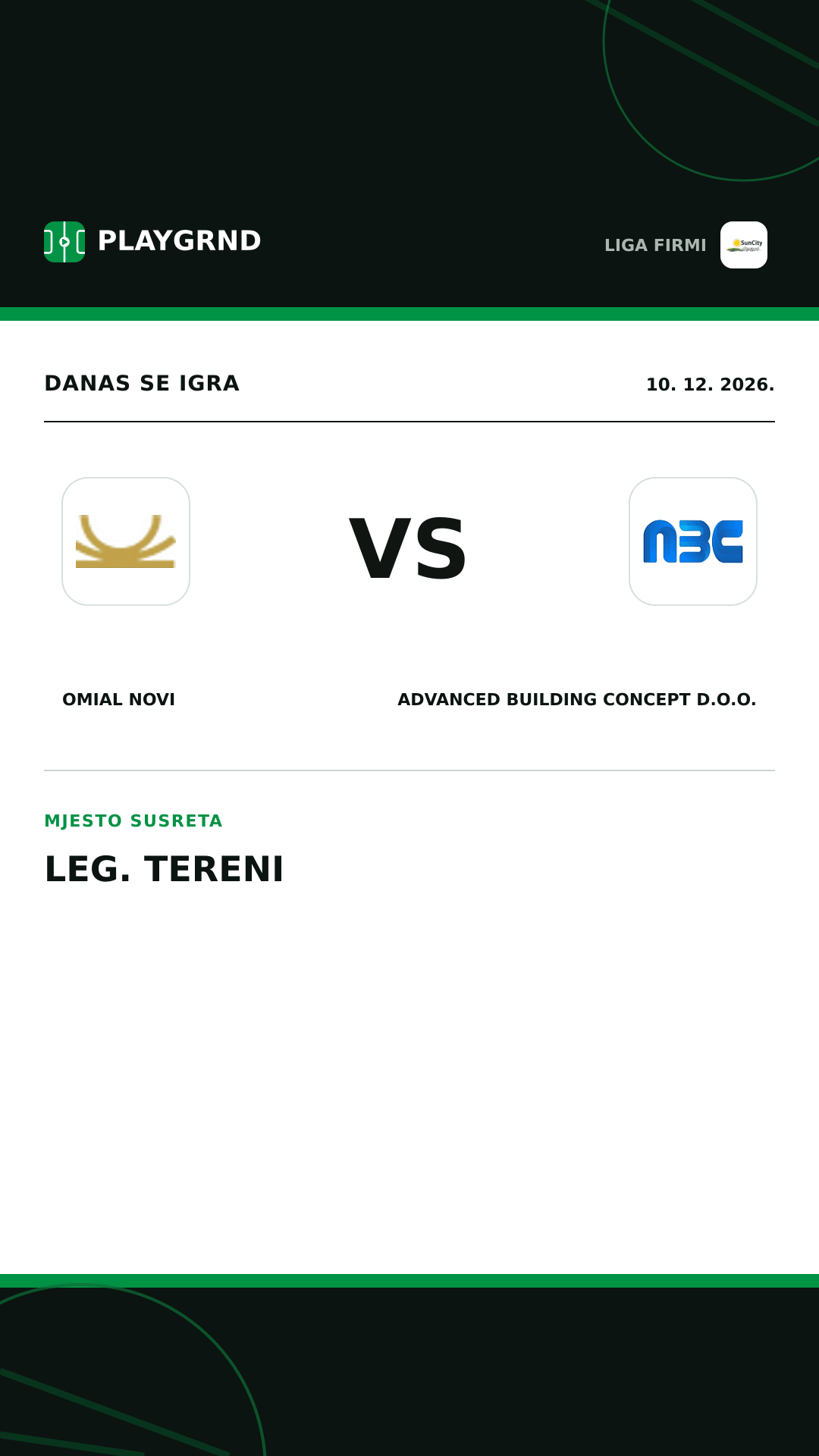 Instagram slika: Omial Novi vs Advanced Building Concept d.o.o.