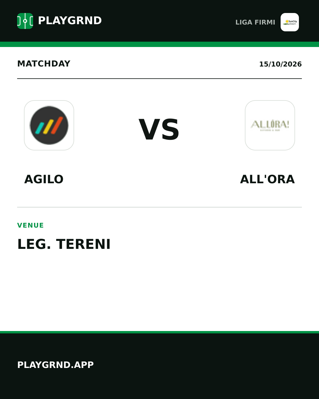 Instagram artwork: Agilo vs All'Ora