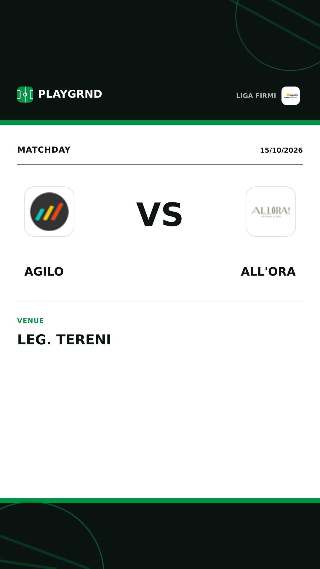 Instagram artwork: Agilo vs All'Ora