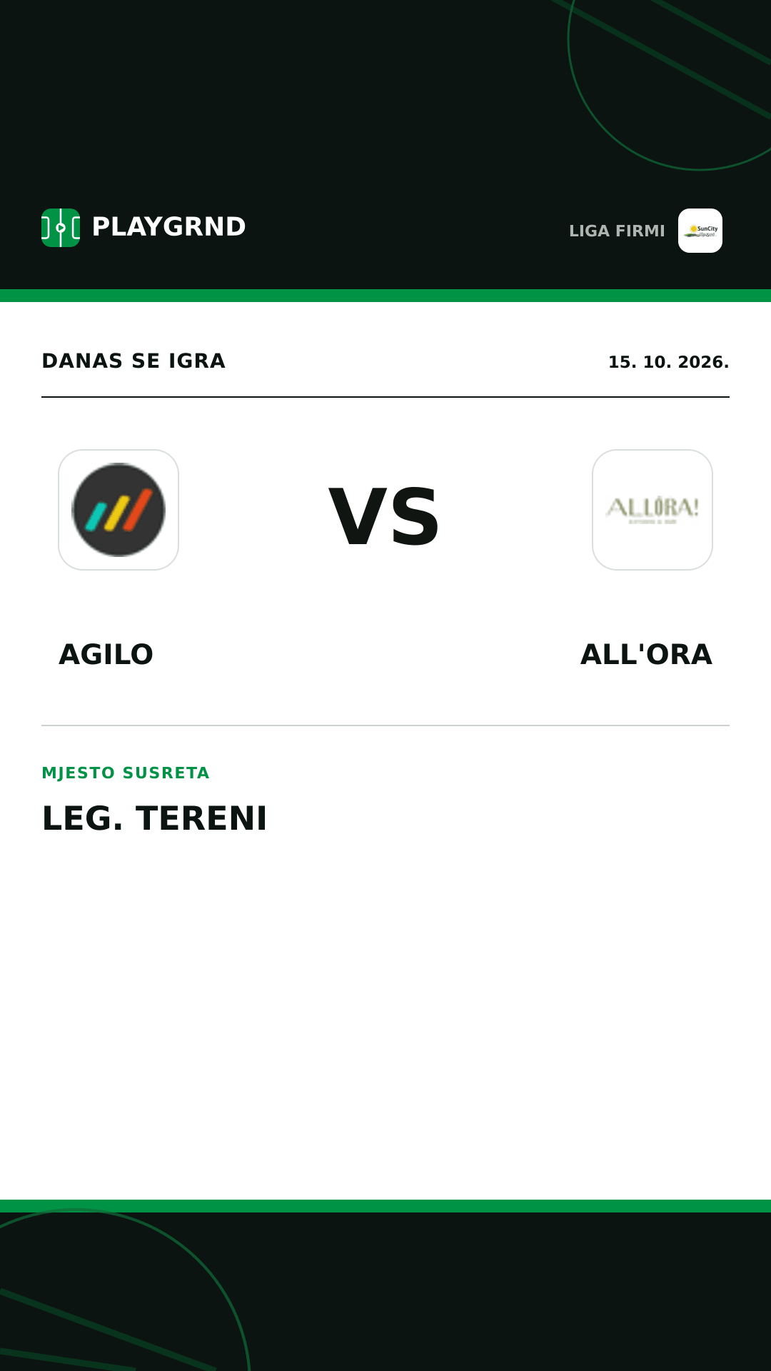 Instagram slika: Agilo vs All'Ora