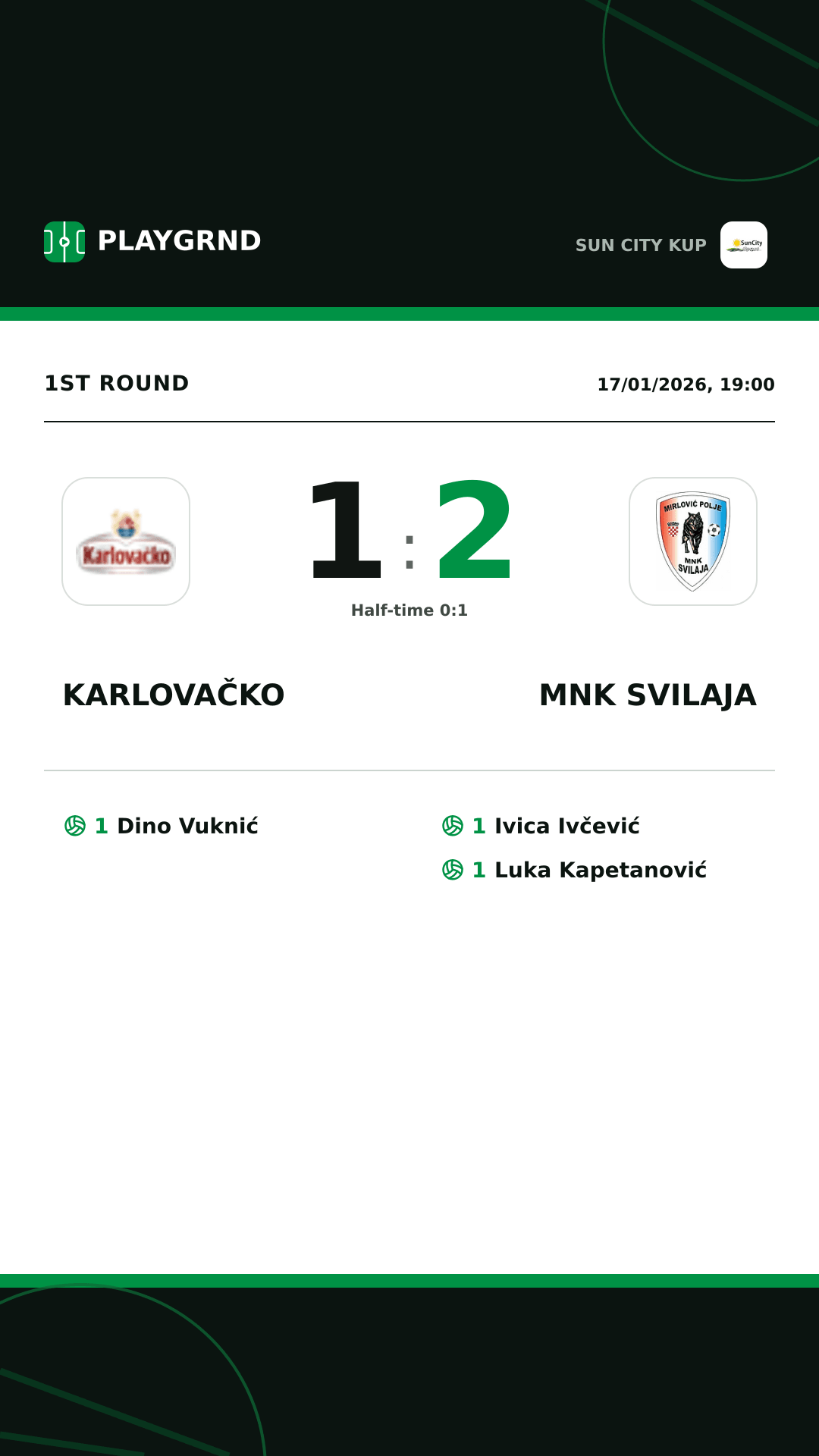 Instagram artwork: Karlovačko 1:2 MNK Svilaja