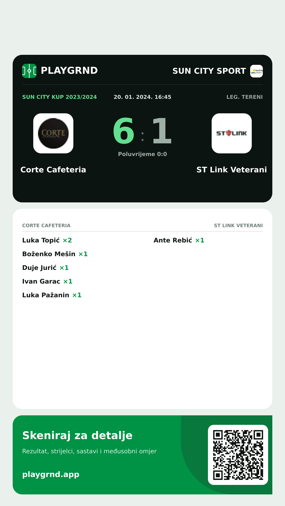 Story image: Corte Cafeteria 6:1 ST Link Veterani