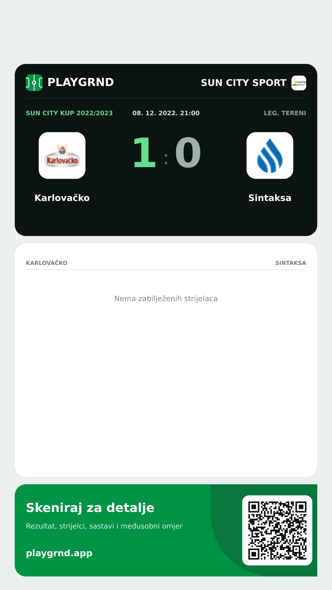 Story slika: Karlovačko 1:0 Sintaksa