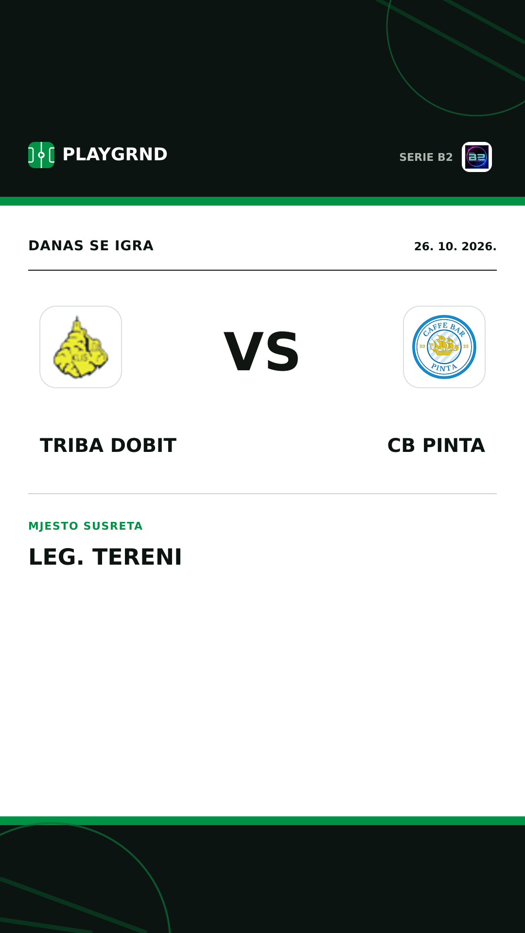 Instagram slika: Triba Dobit vs CB Pinta