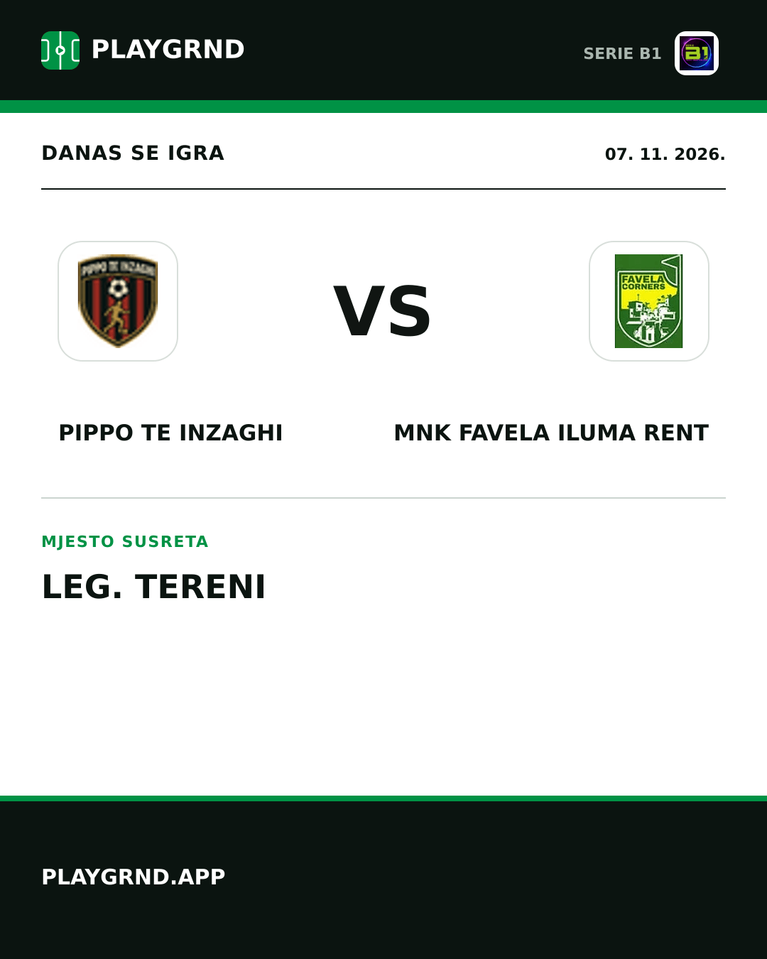 Instagram slika: Pippo TE Inzaghi vs MNK Favela Iluma Rent