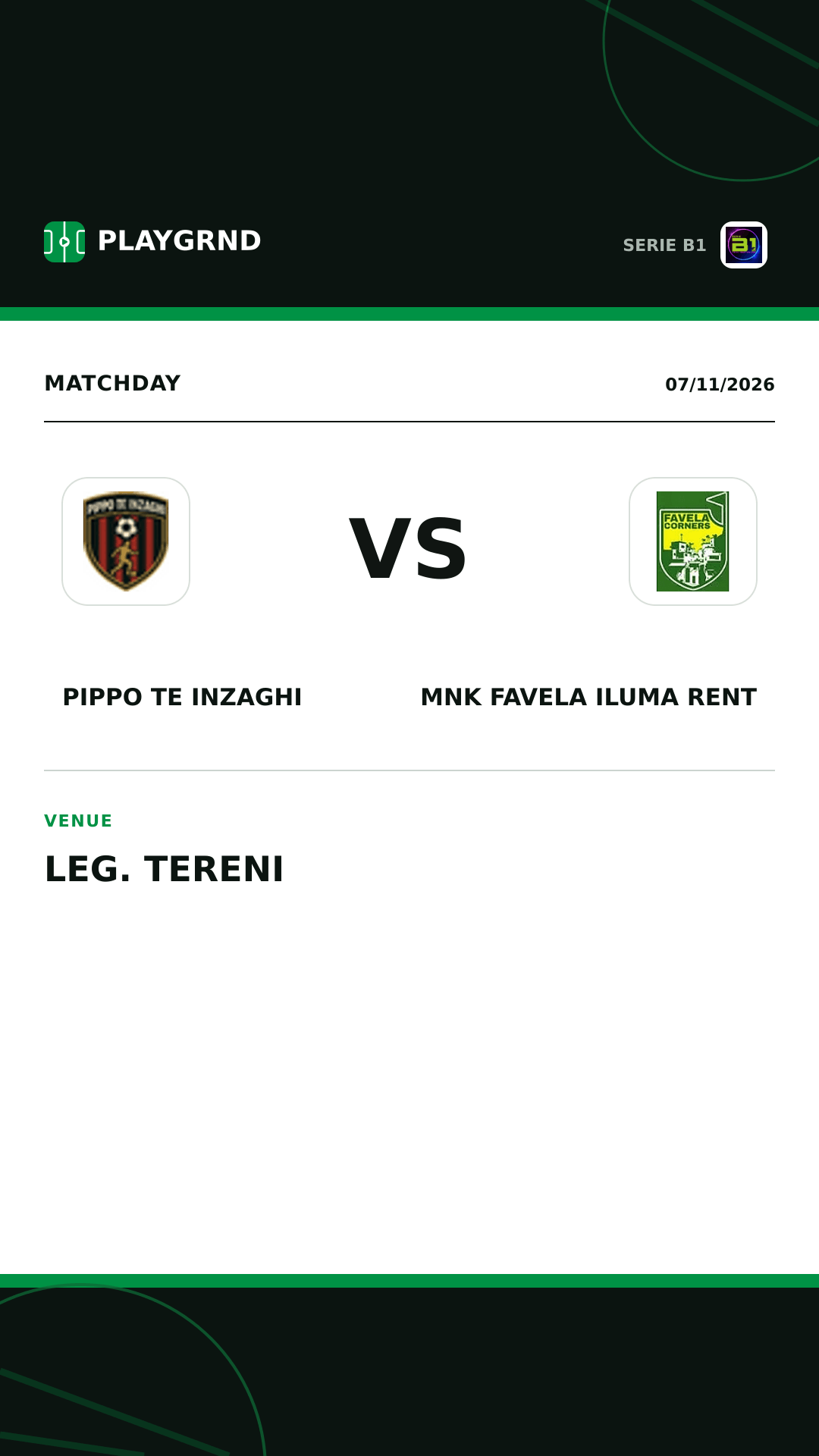 Instagram artwork: Pippo TE Inzaghi vs MNK Favela Iluma Rent