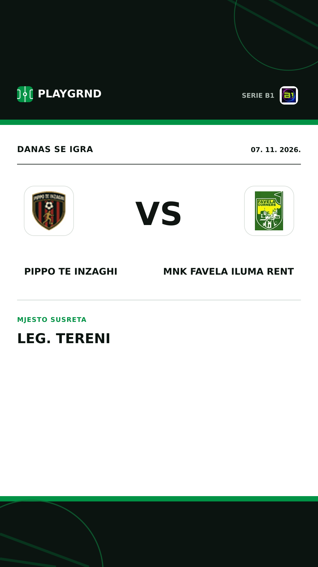 Instagram slika: Pippo TE Inzaghi vs MNK Favela Iluma Rent