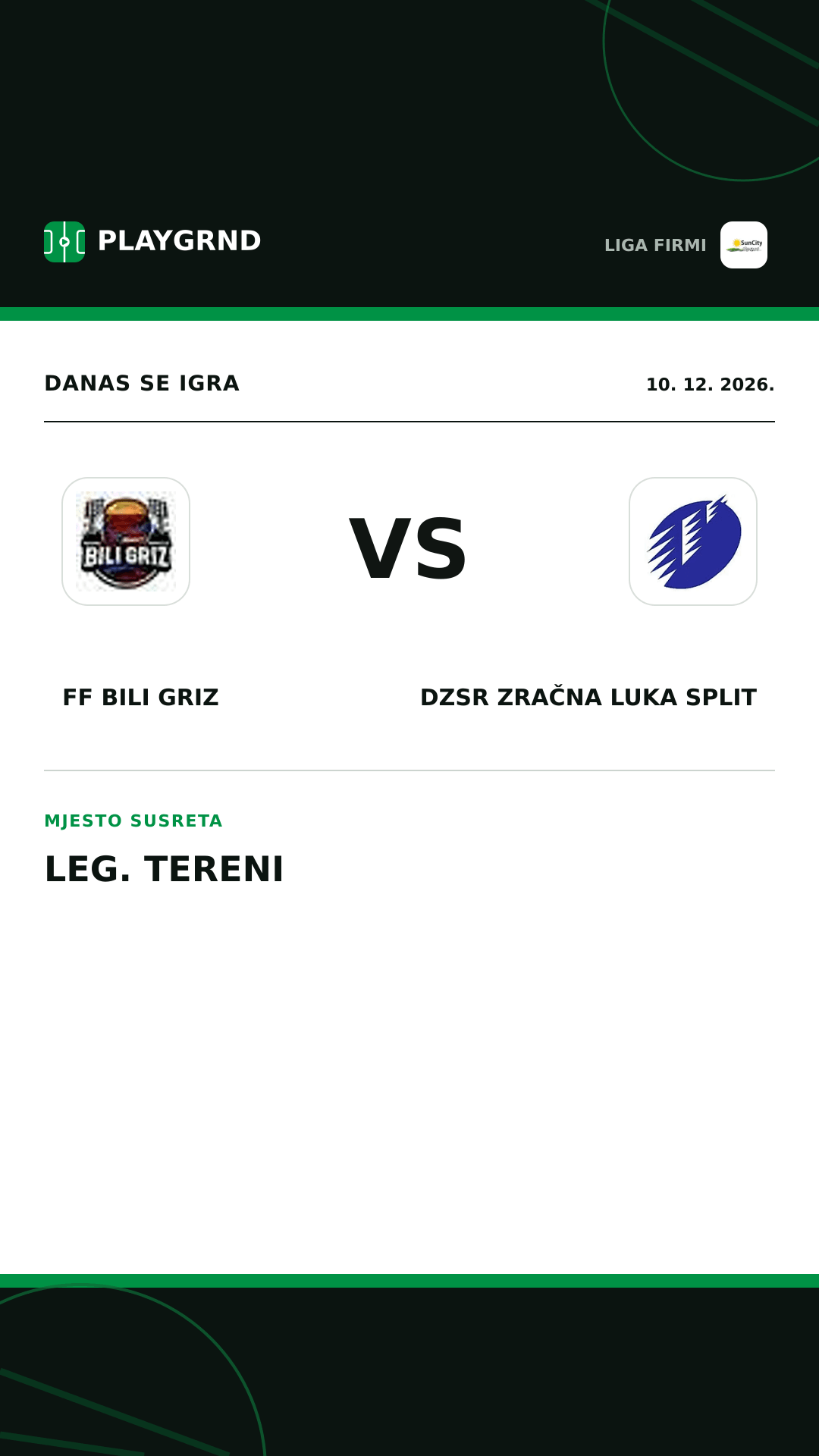 Instagram slika: FF Bili Griz vs DZSR Zračna Luka Split