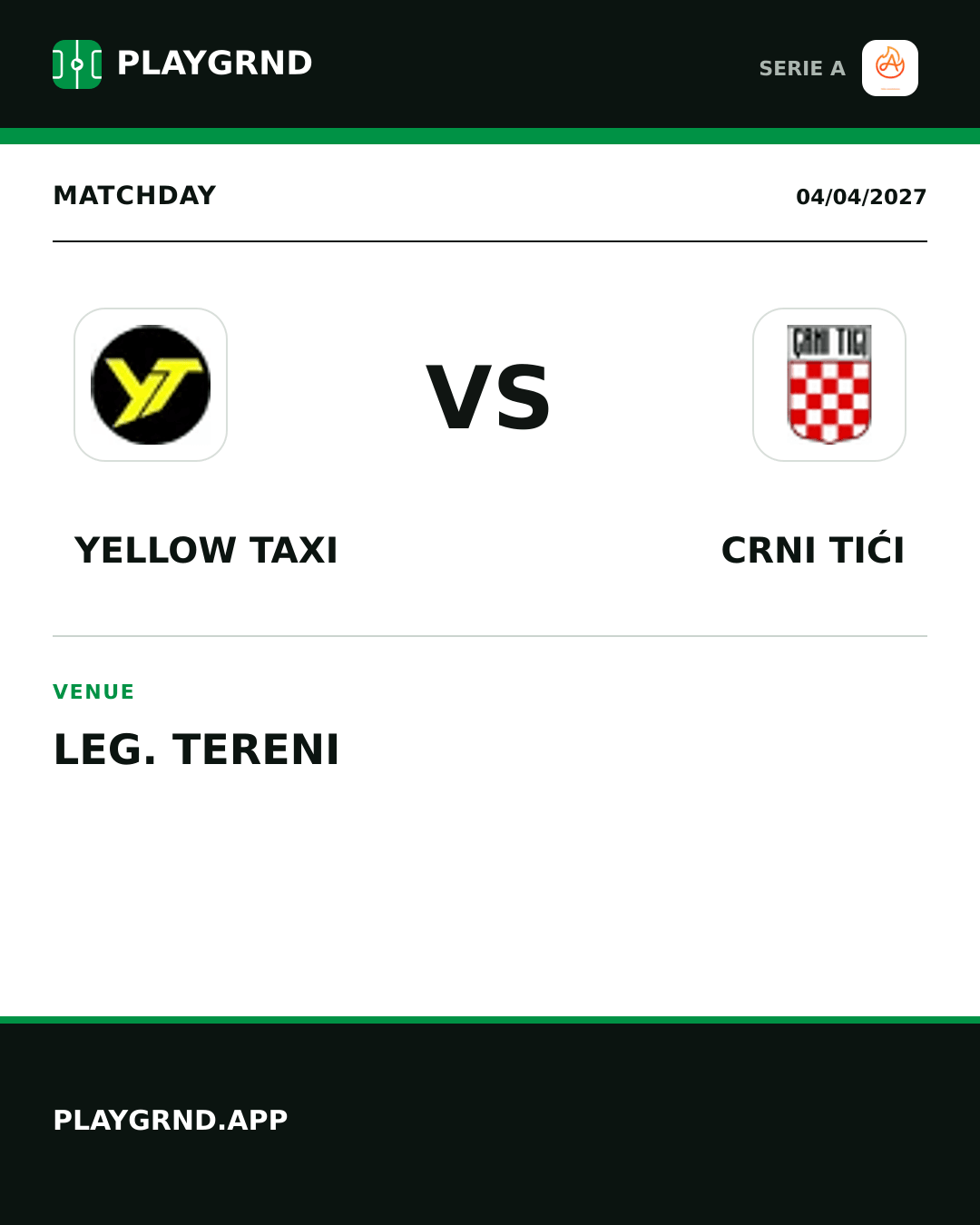 Instagram artwork: Yellow Taxi vs Crni Tići