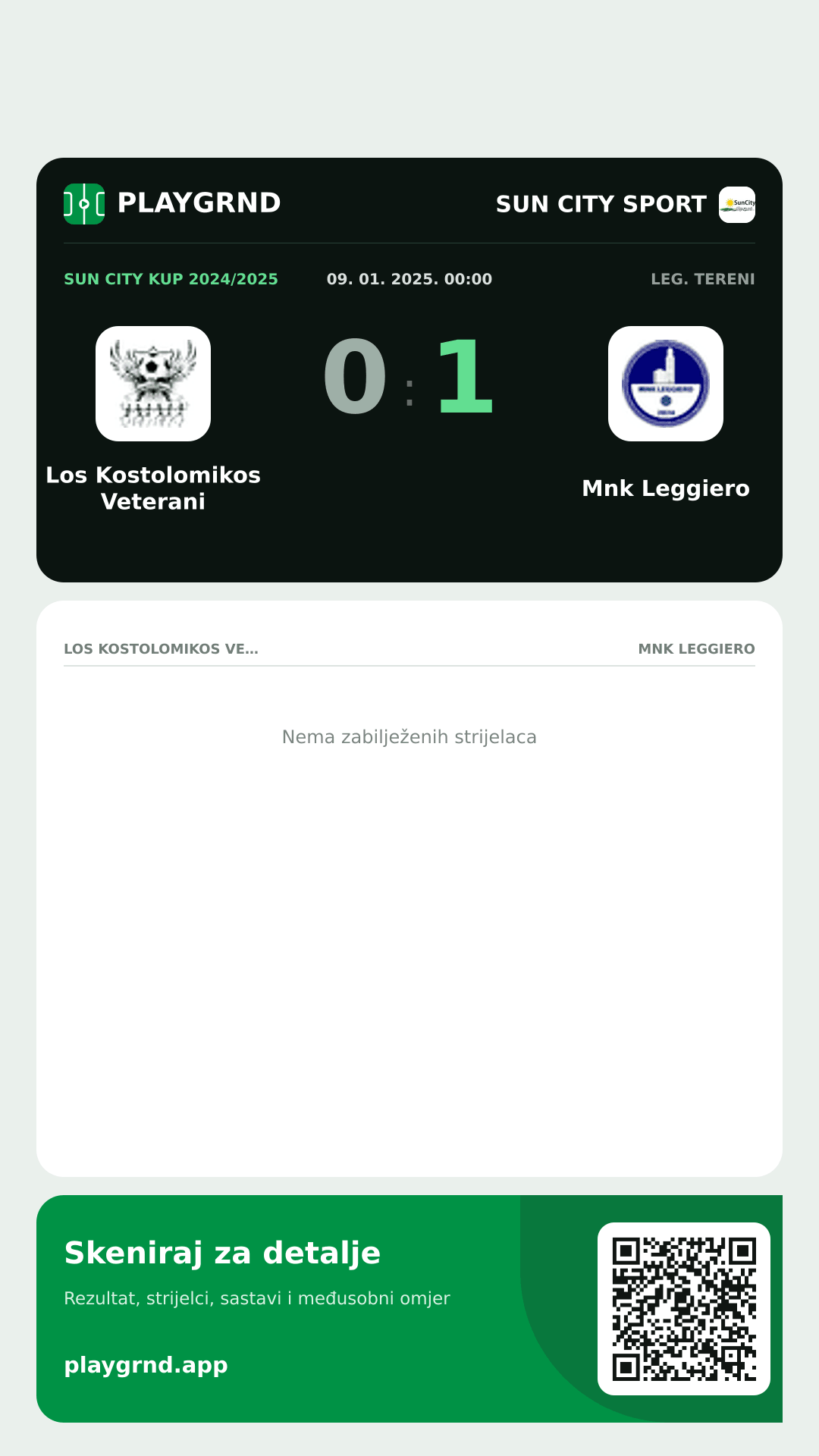 Story slika: Los Kostolomikos Veterani 0:1 Mnk Leggiero
