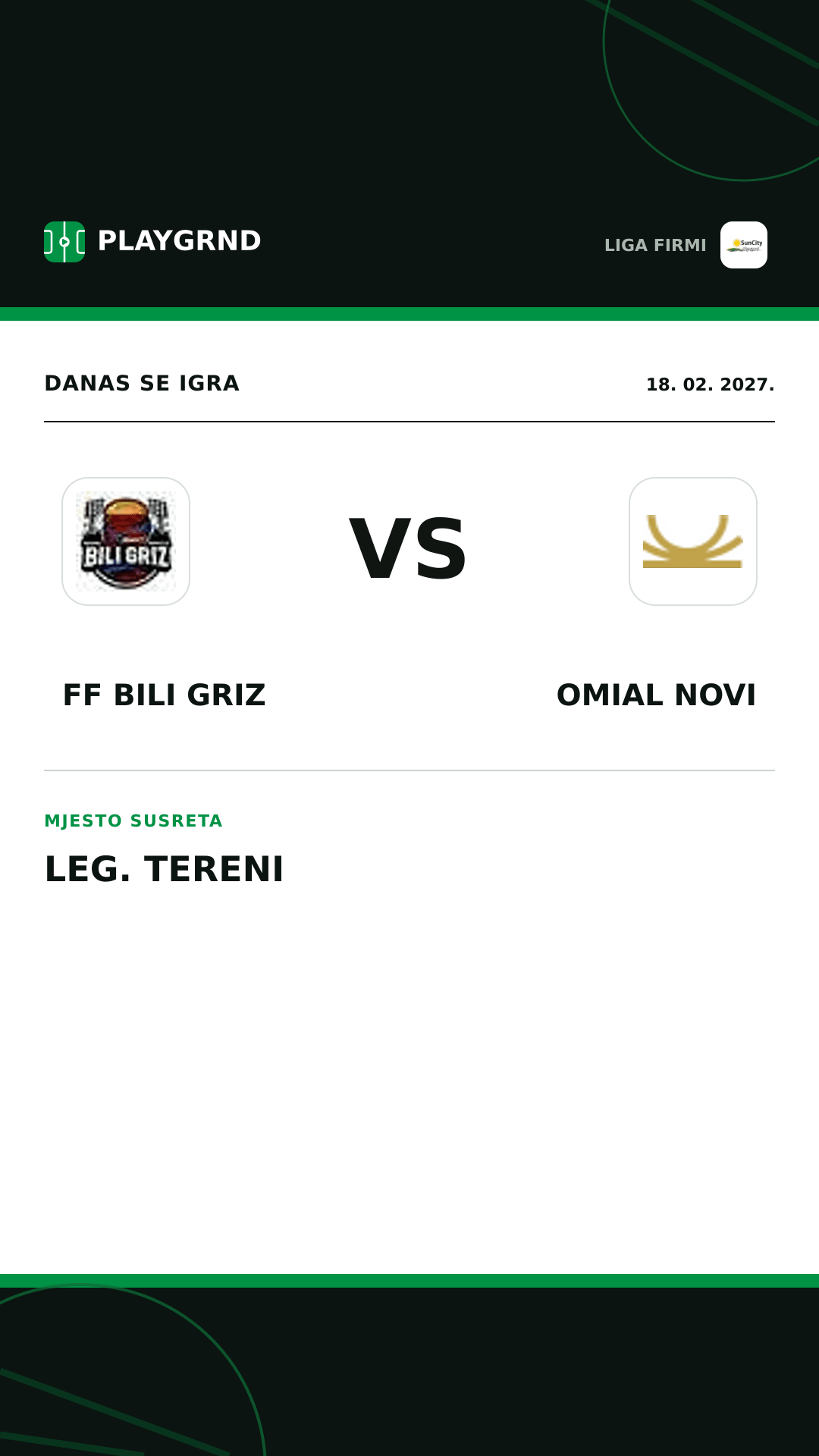 Instagram slika: FF Bili Griz vs Omial Novi