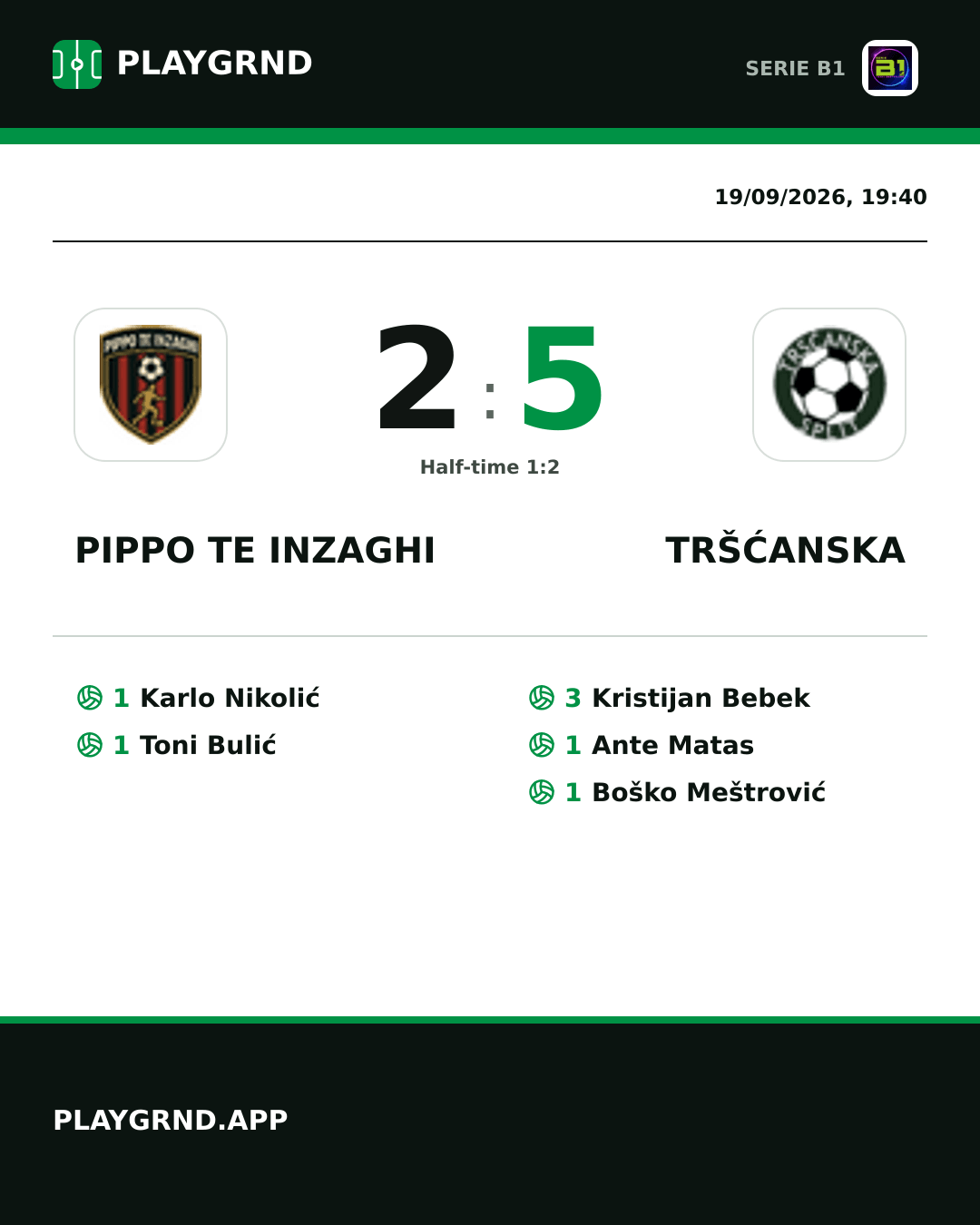 Instagram artwork: Pippo TE Inzaghi 2:5 Tršćanska