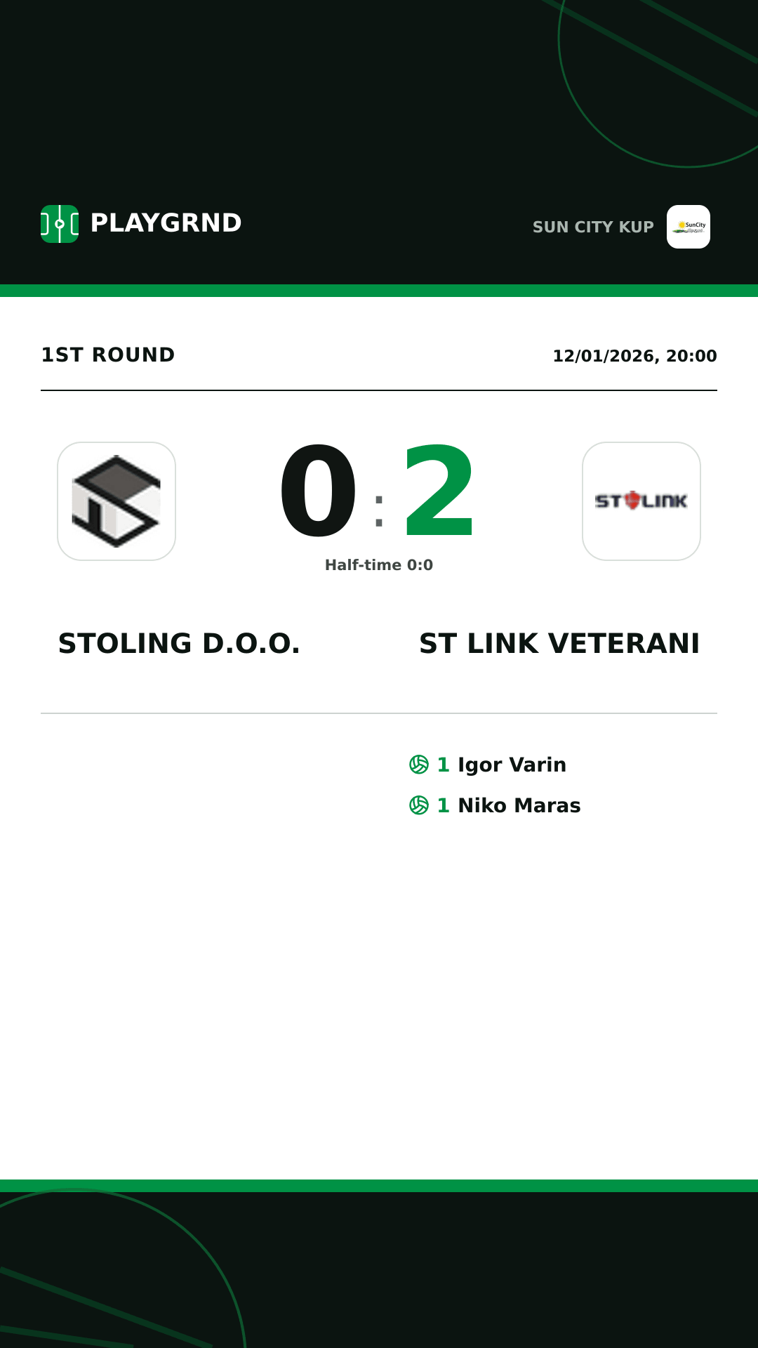 Instagram artwork: Stoling D.O.O. 0:2 ST Link Veterani
