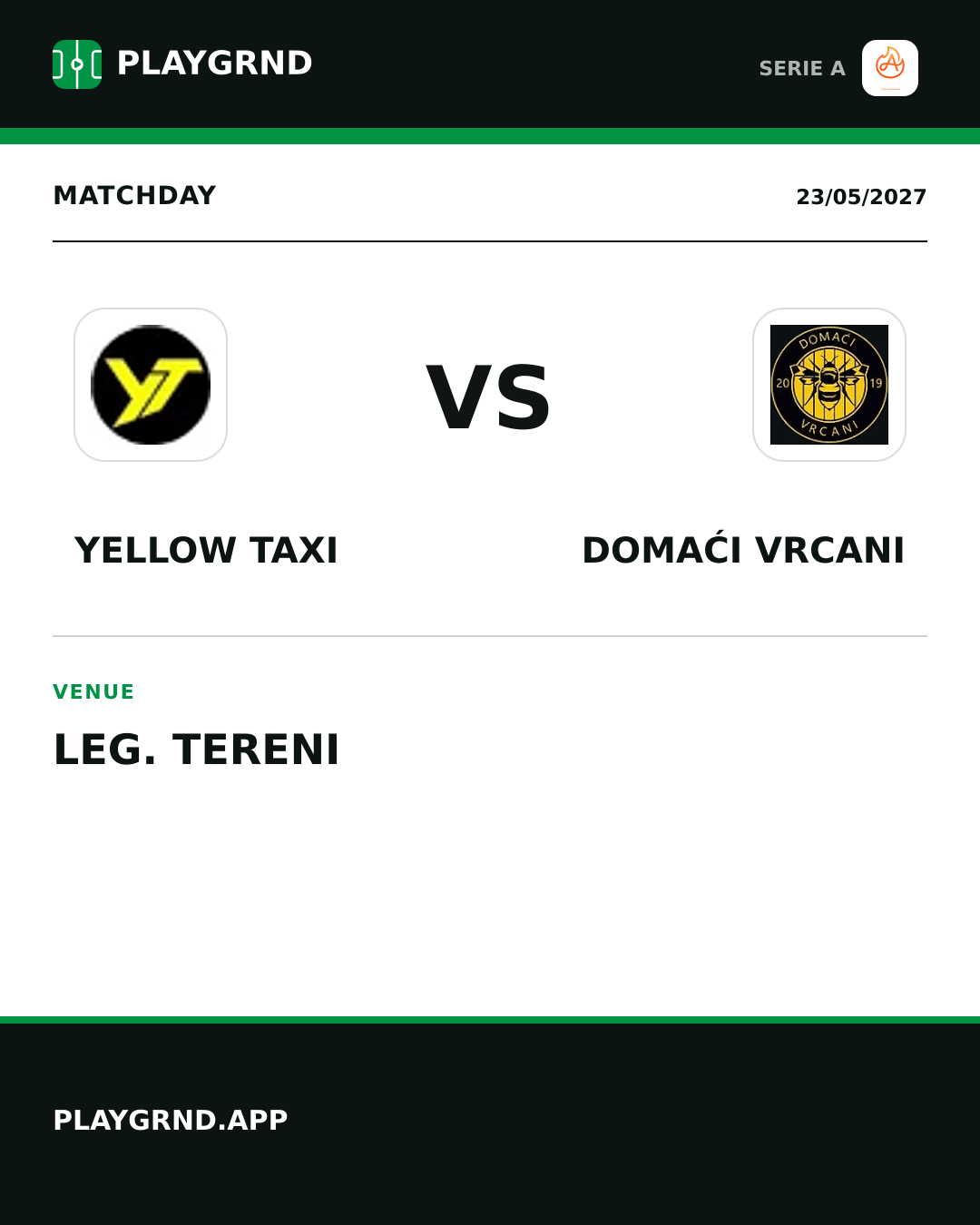 Instagram artwork: Yellow Taxi vs Domaći Vrcani